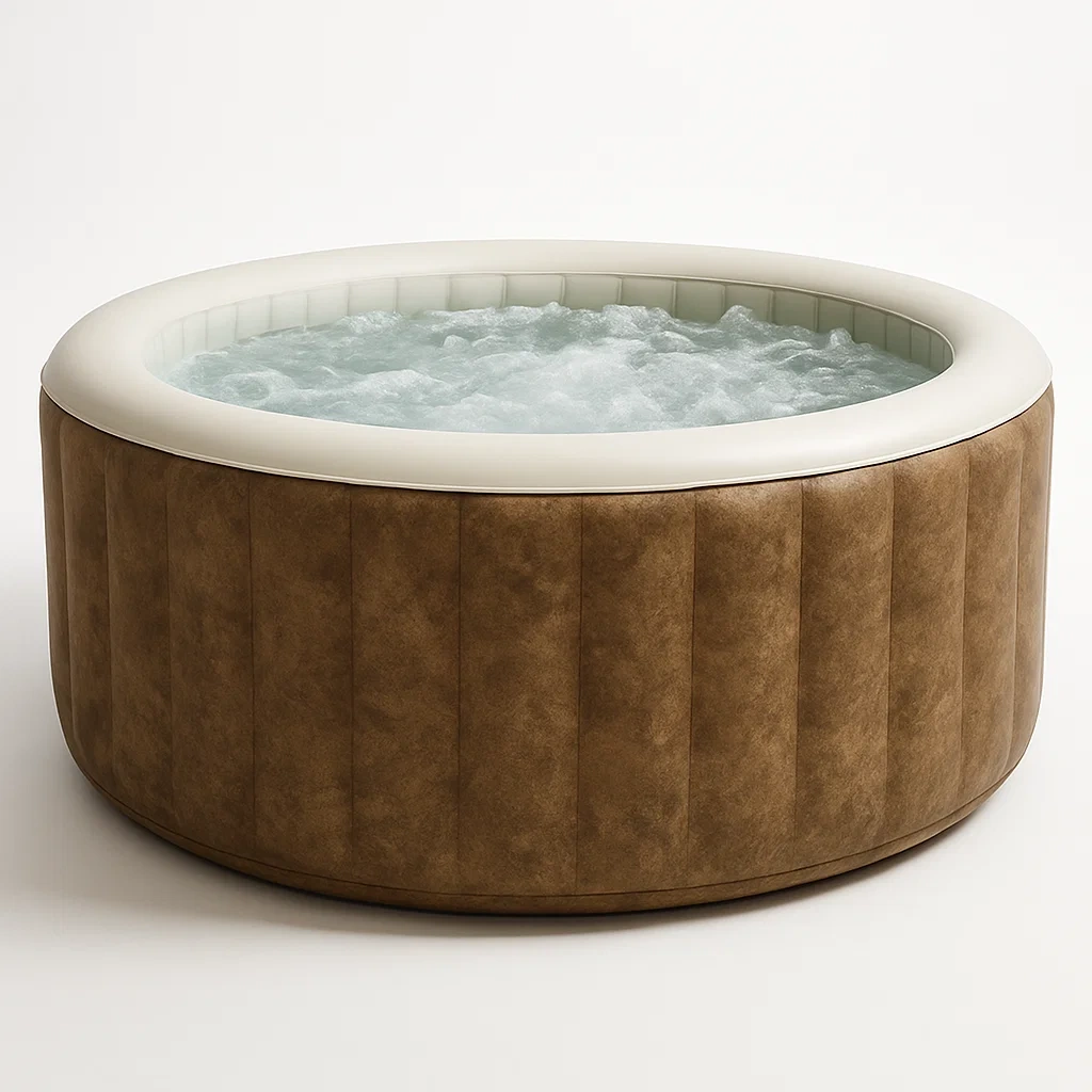 Spa gonflable rond 180 x 180 x 71 cm pour 4 personnes, marron/blanc BiBJIbd329WU