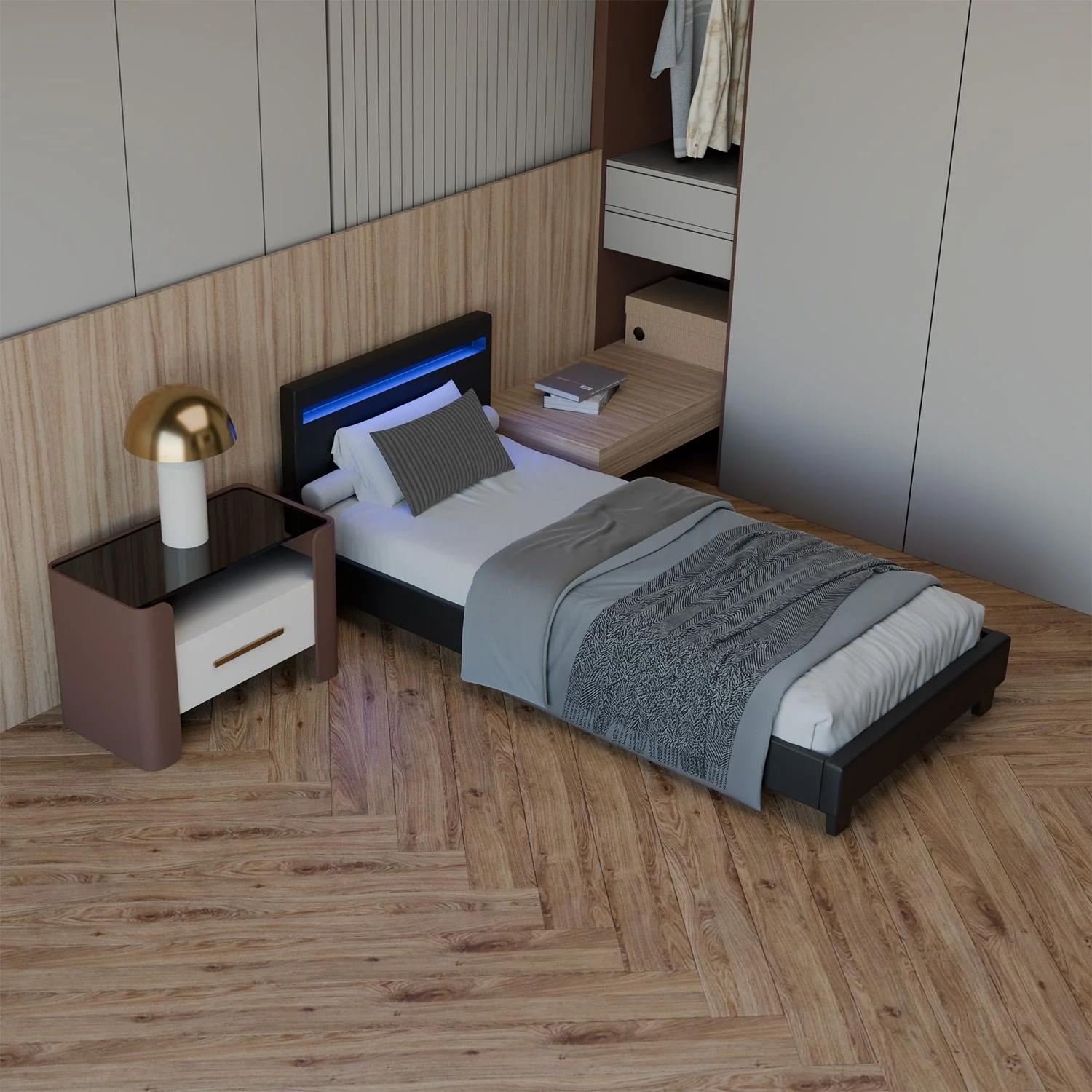 Lit capitonné Verona 2025, 120 x 200 cm, blanc