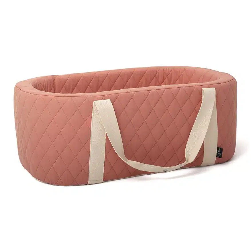 2025 KUKO Charlie Crane babykurv – Bærbar med håndtag | Stativ i naturligt træ, som kan bruges som tremmeseng | Økologisk bomuld og skum af høj kvalitet | Til nyfødte, indtil de kan sidde eller kravle | Stativ og tilbehør medfølger ikke