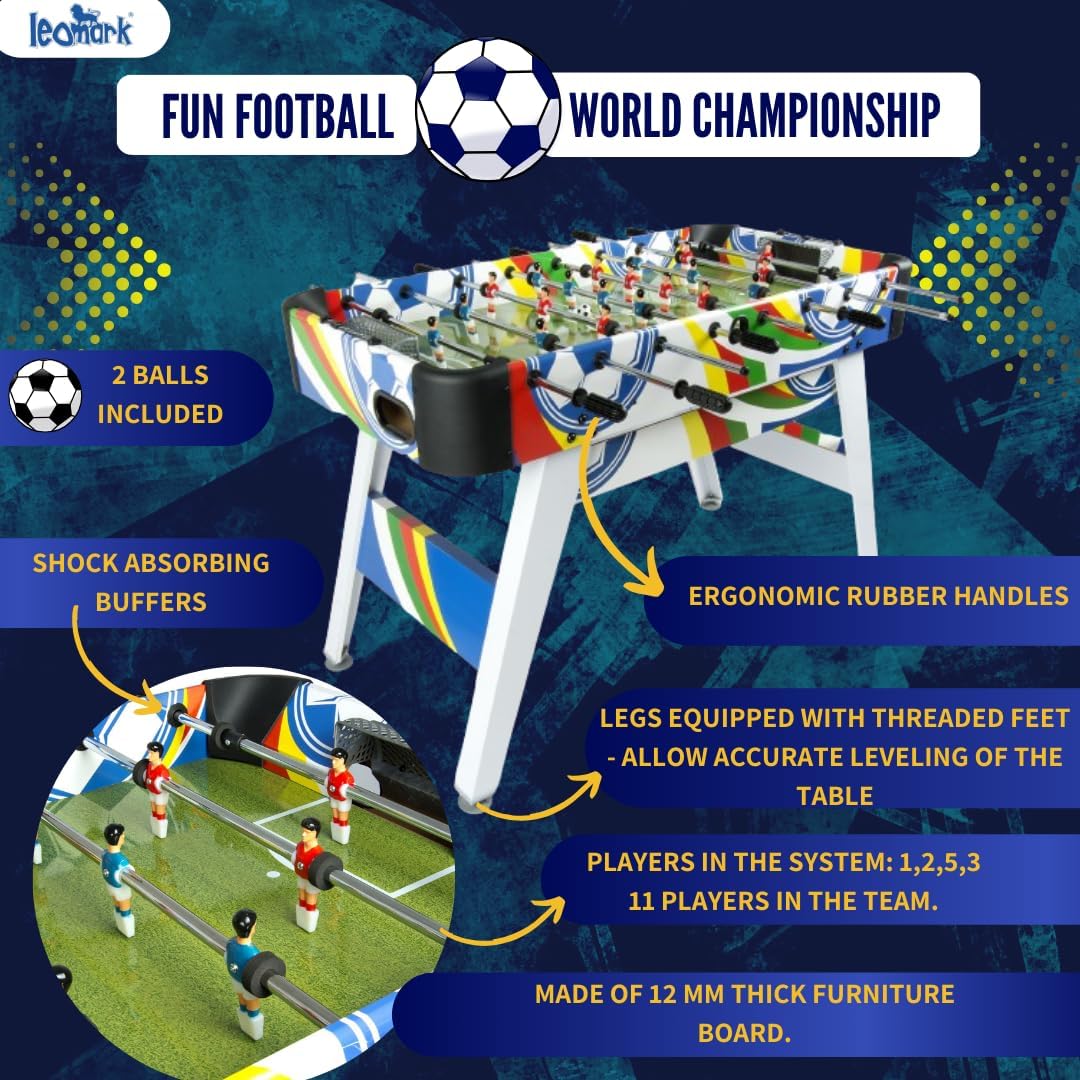 Leomark Spieltisch aus Holz für Kinder und Erwachsene | Spielspaß zu Hause oder auf Partys, Familienunterhaltung | Stabil, lehrreich und einfach aufzubauen