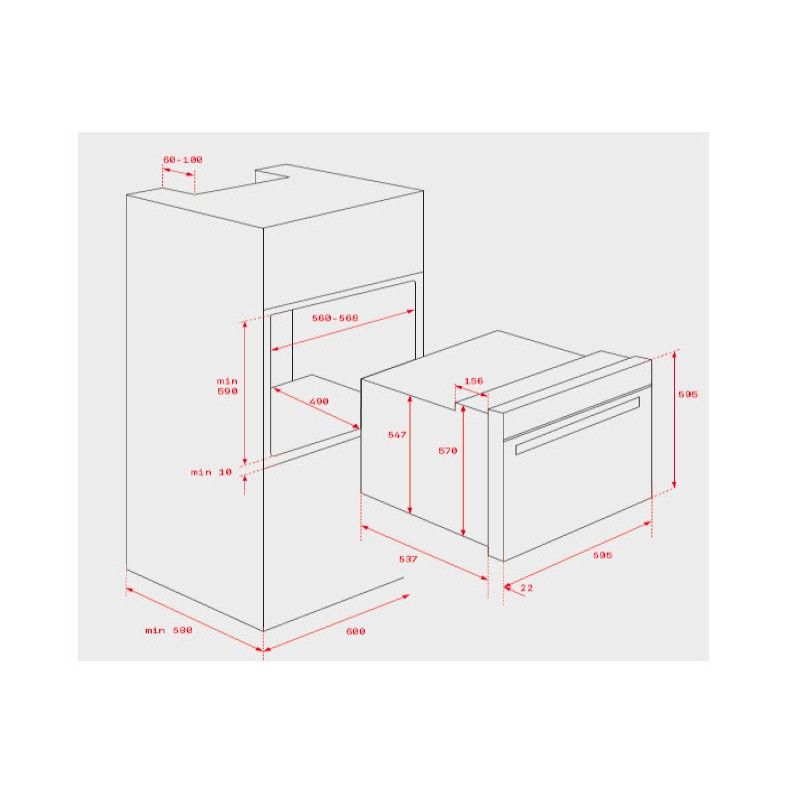 Teka HBB490 72 L 2563 W A Backofen