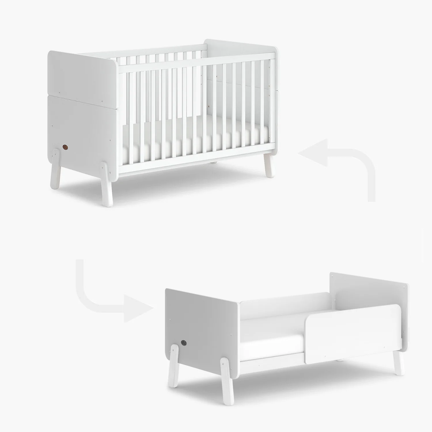 2025 Emma 3-i-1 Tremmeseng Hvid/Hvid