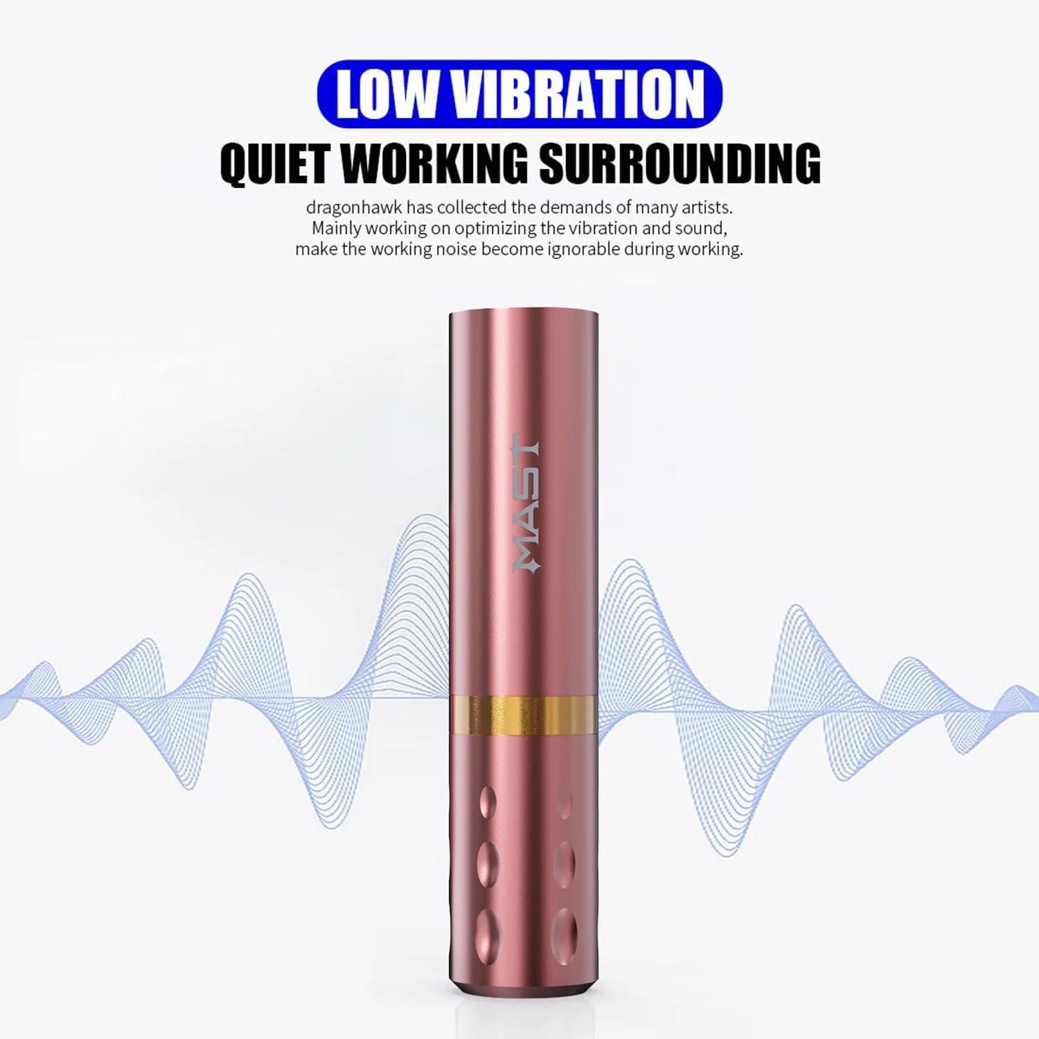 Dragonhawk S6 Pro tatoveringspen med trådløst batterisæt