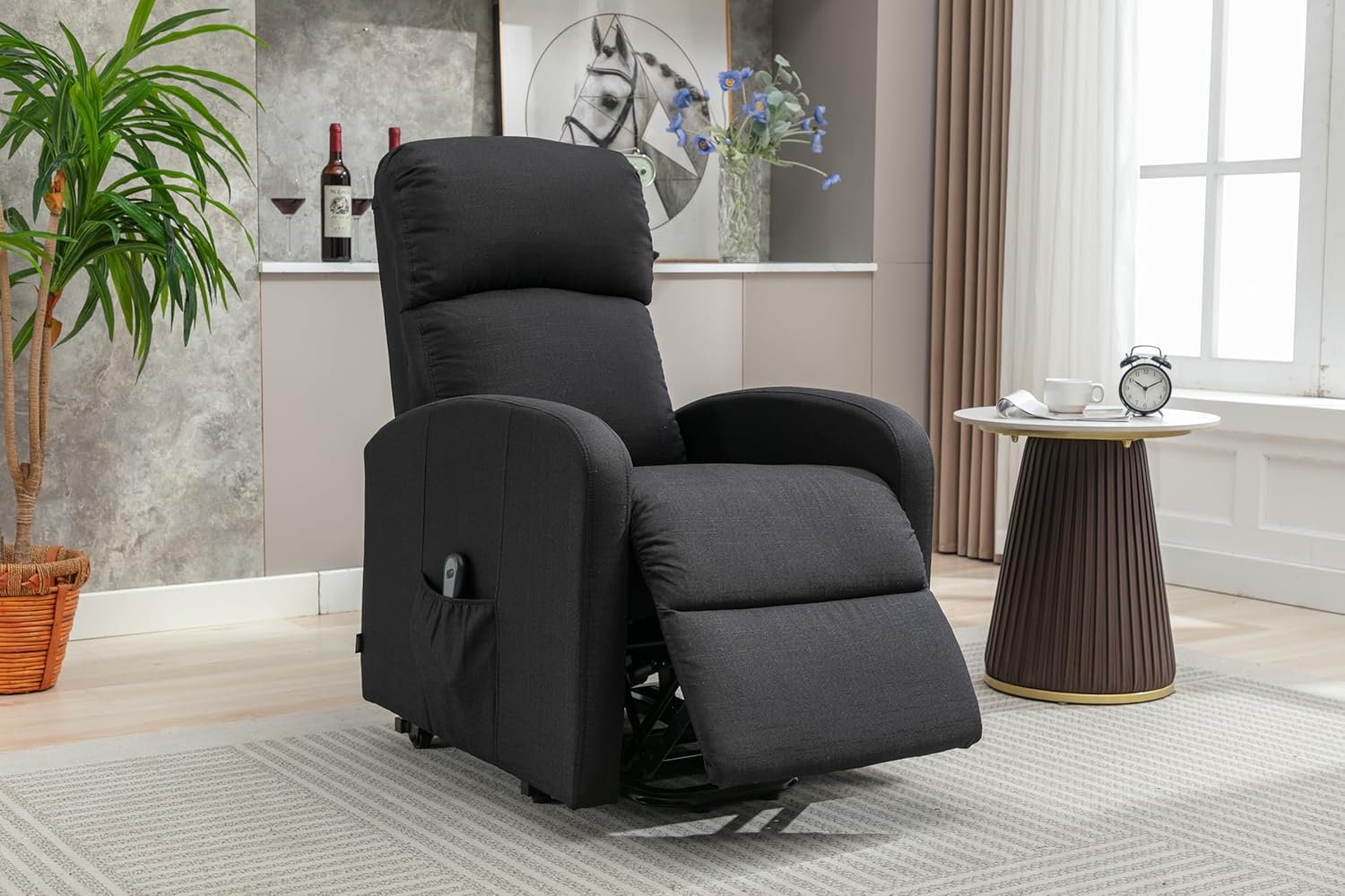 Astan Hogar Relaxsessel mit Hebefunktion, elektrisch verstellbar, Stoffbezug, Premium Plus Modell AH-AR30630NG