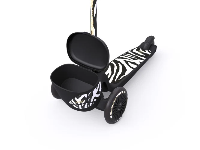 Trottinette Scoot & Ride Highwaykick 2 (modèle 2025) pour enfants de 2 à 5 ans. Avec compartiment de rangement et design antidérapant.