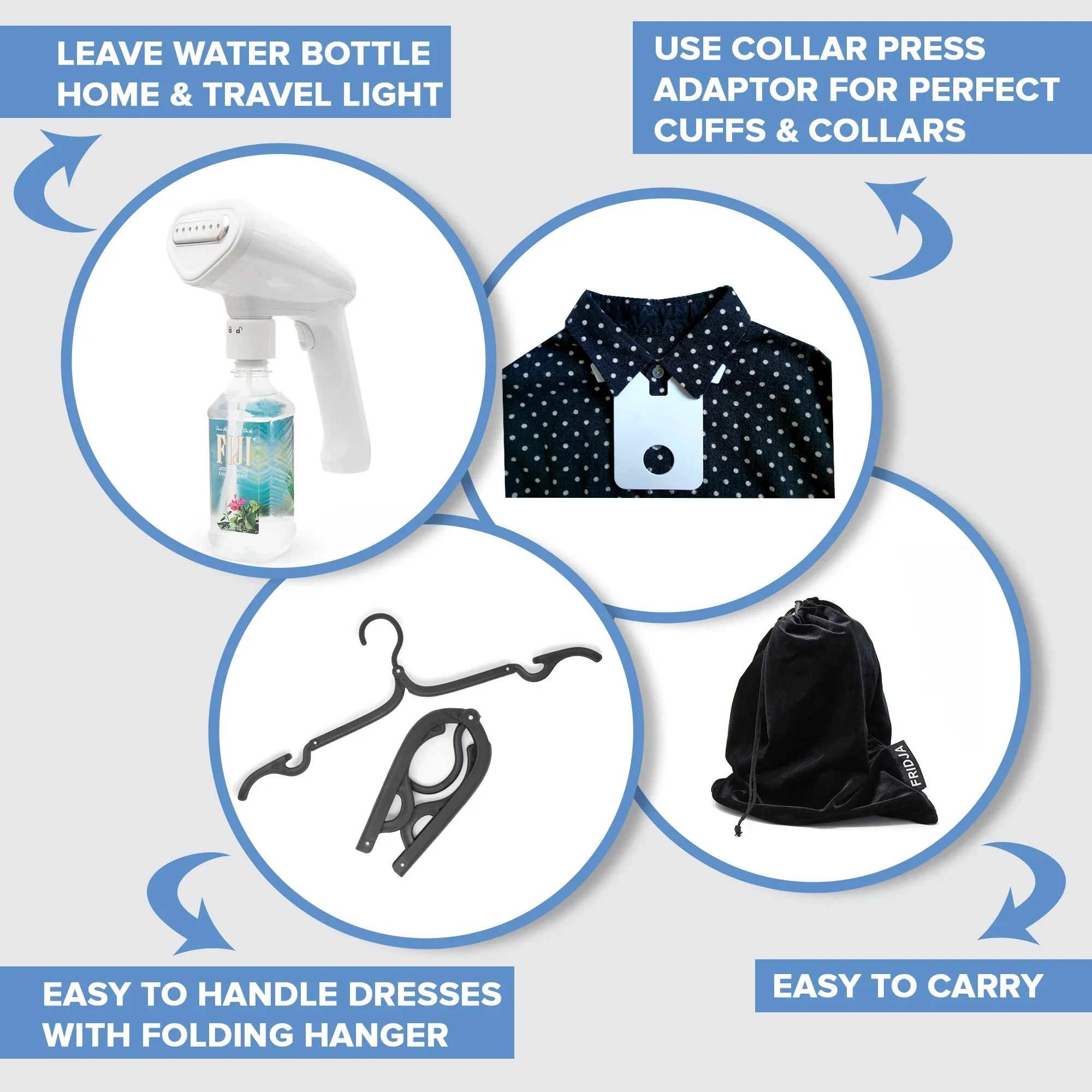 Fridja F10 - Bærbar tøjdamper