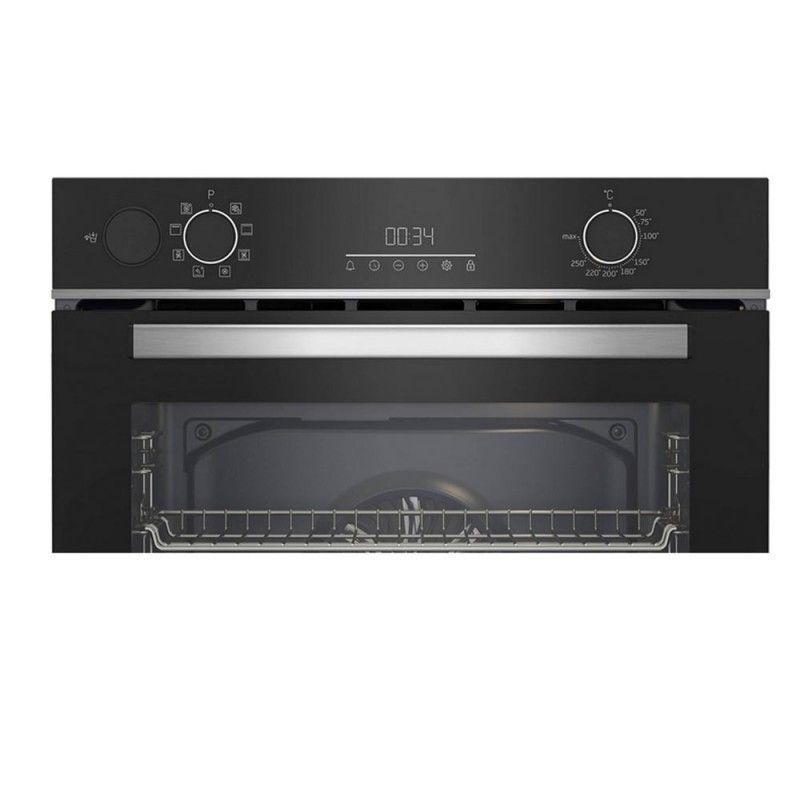 Beko Bbis13300xmse Backofen, schwarzes Glas, Dampffunktion