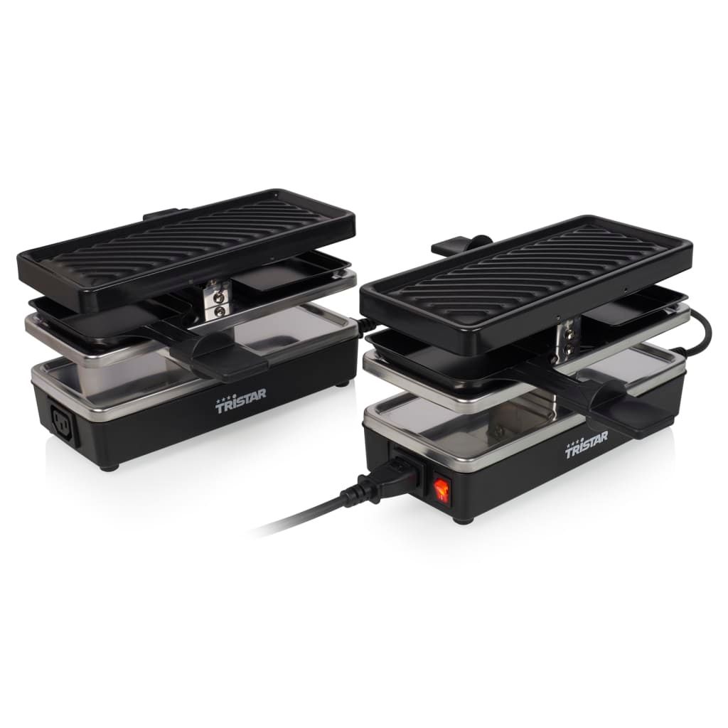 Raclette-Grill für 4 Personen Ra-2742 Schwarz 800 W 23,8 x 10,4 cm Tristar