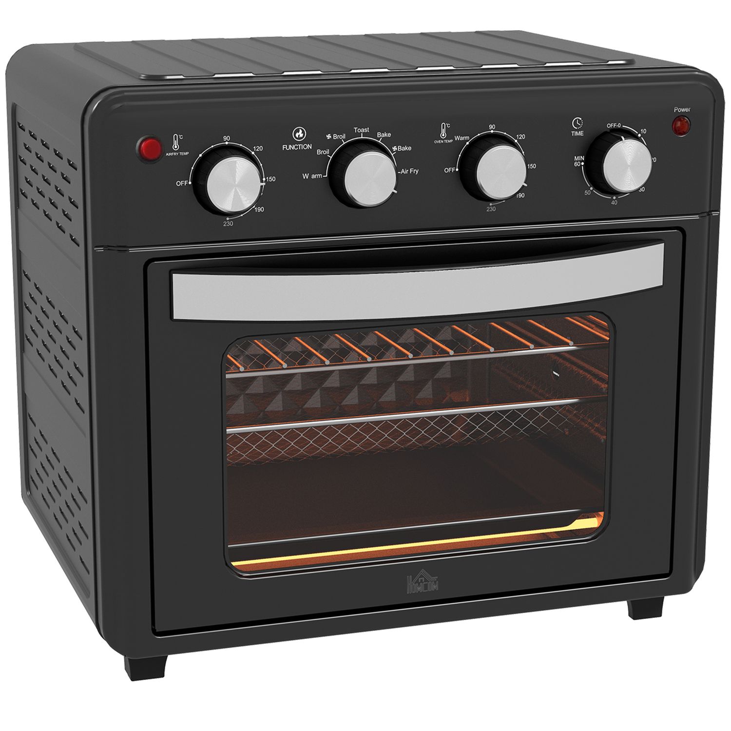 Homcom 30L 1600W Elektro-Tischbackofen mit 7 Heizstufen