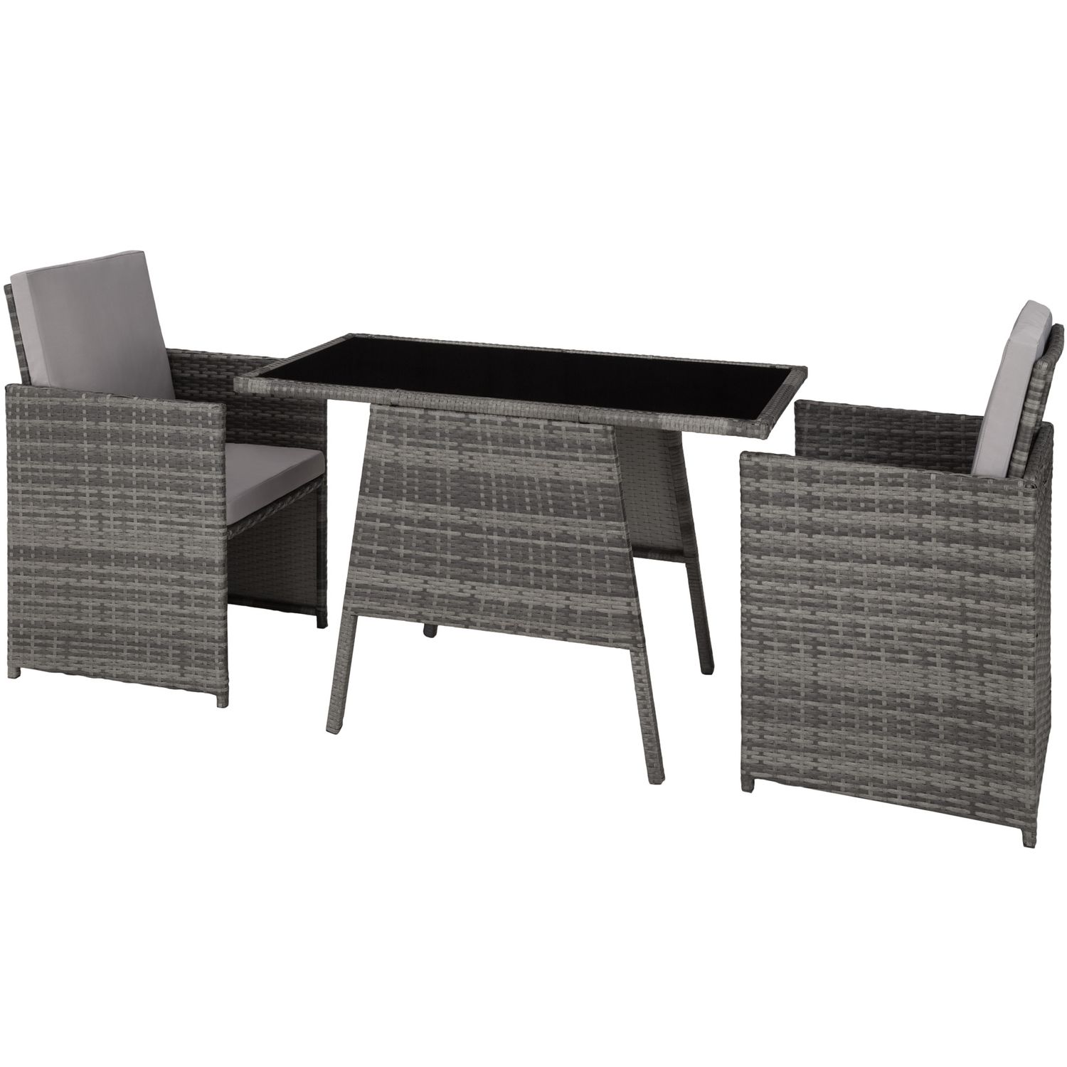 Lausanne Rattan-Set - Grau