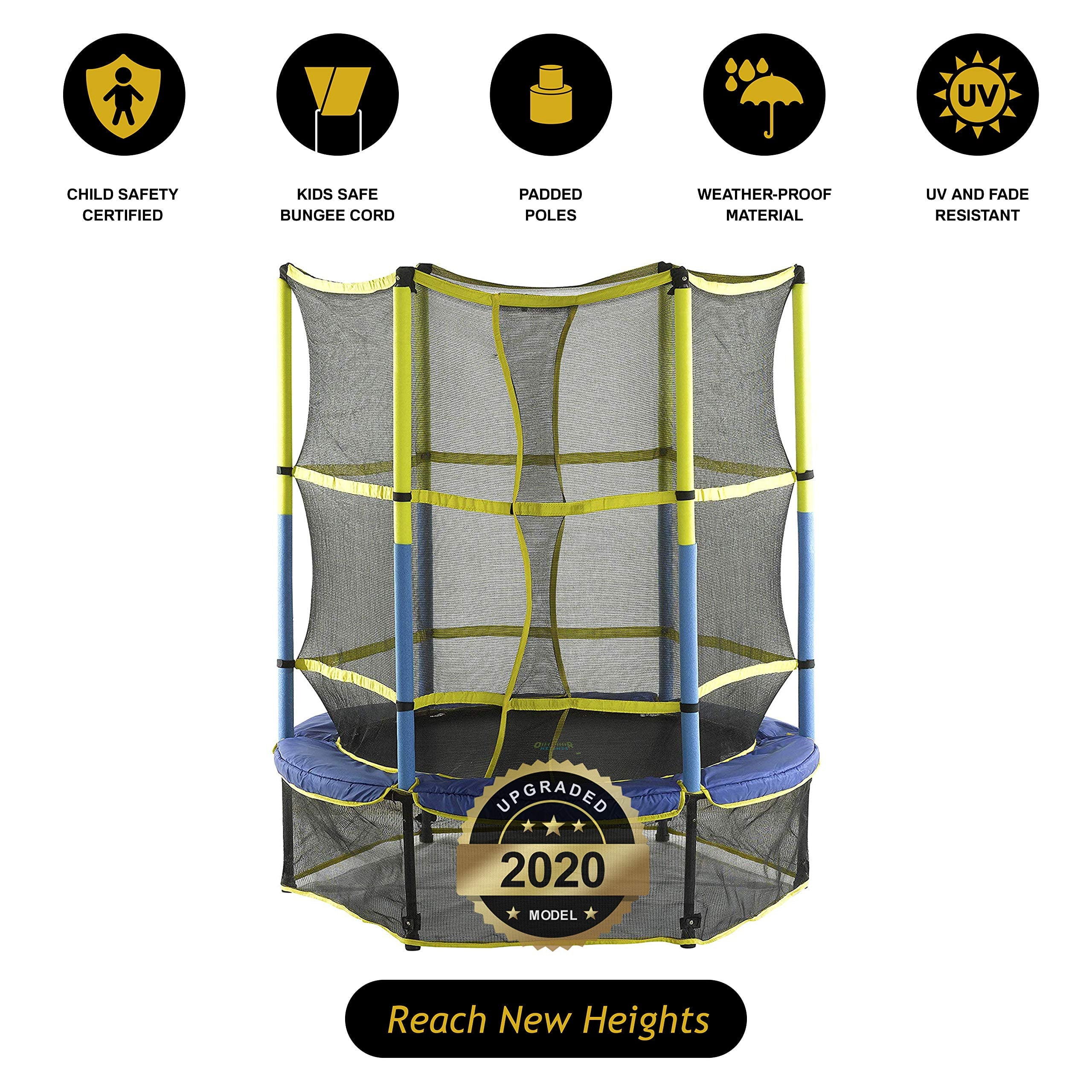 Machrus Upper Bounce 55″ børnetrampolin med sikkerhedsnet – nem at samle