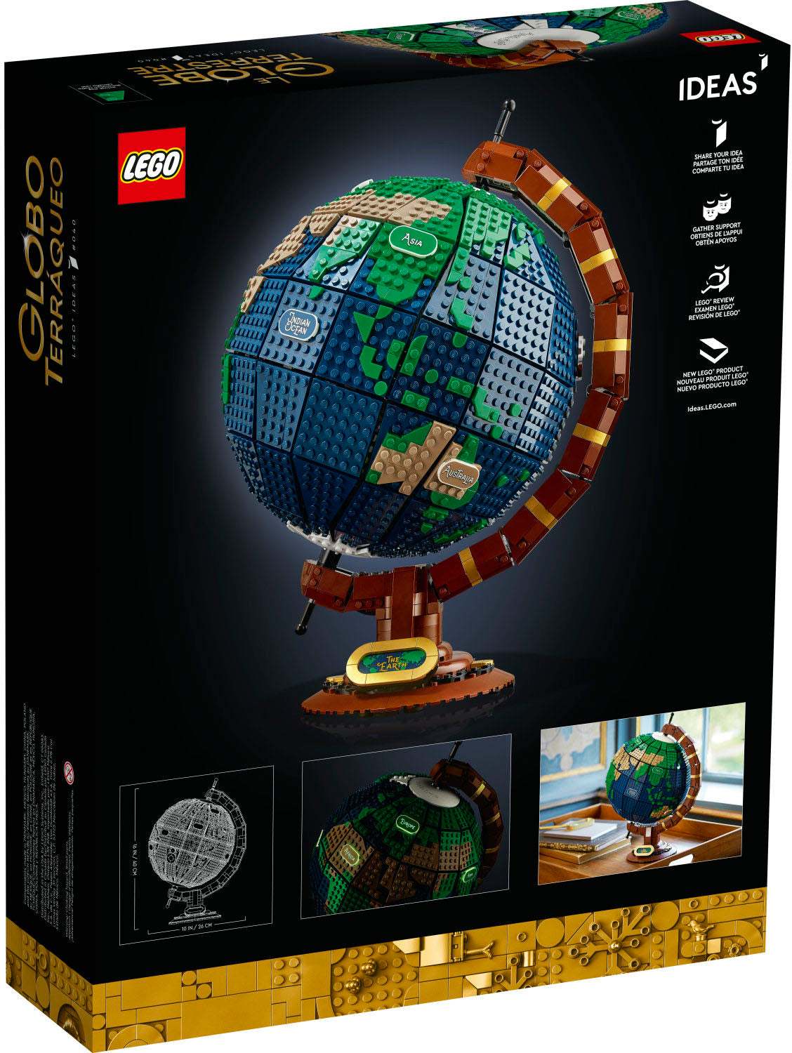 LEGO – Ideas Globus 21332 Spielzeug-Bauset (2.585 Teile)