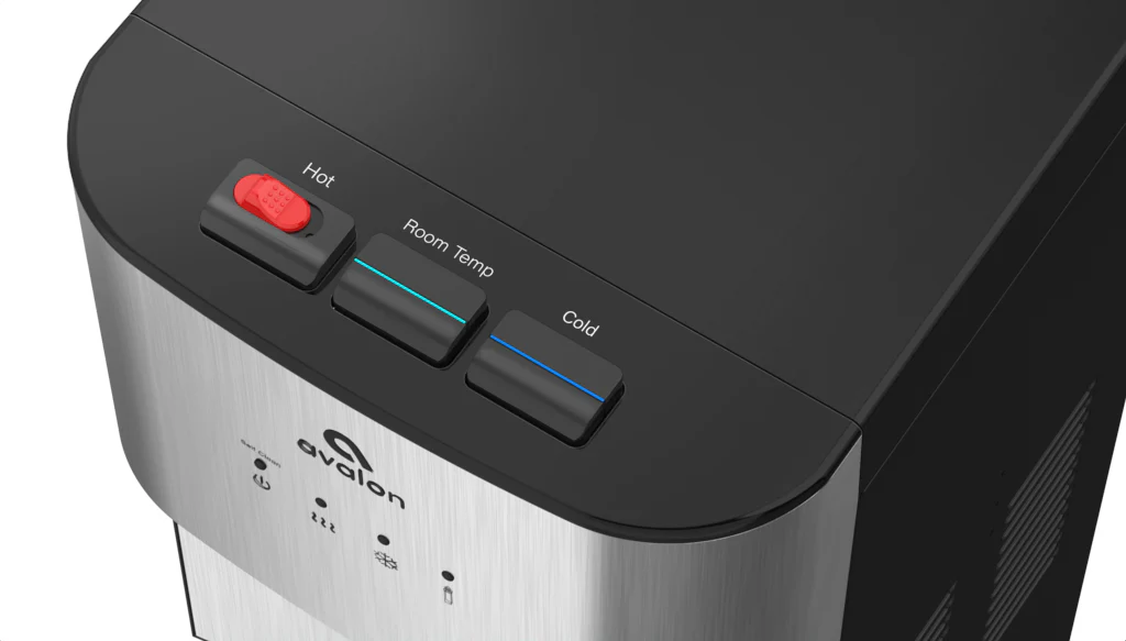 2025 Avalon A5 Vandkøler i Rustfrit Stål uden Flaske – Varmt, Koldt og Vand med Stuetemperatur – Grå
