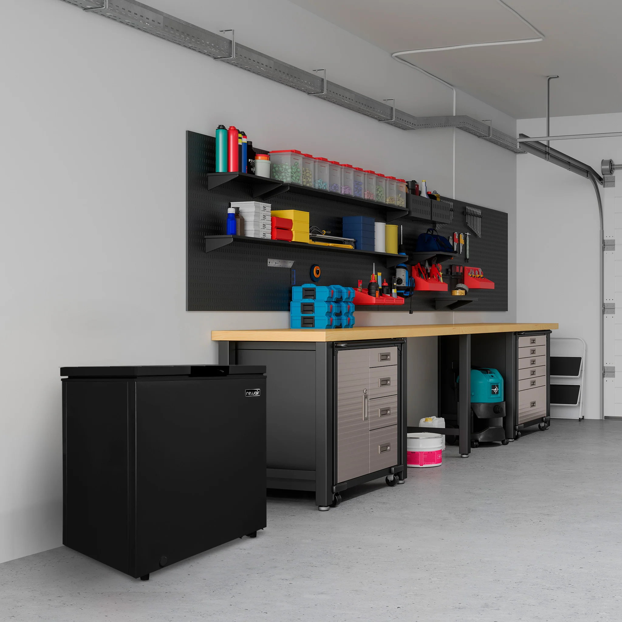 Newair Mini-Gefriertruhe (Modelljahr 2025) – 5 Kubikfuß – Schwarz