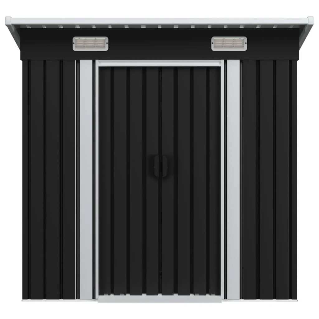 Abri de jardin en acier gris anthracite 2025 v6684