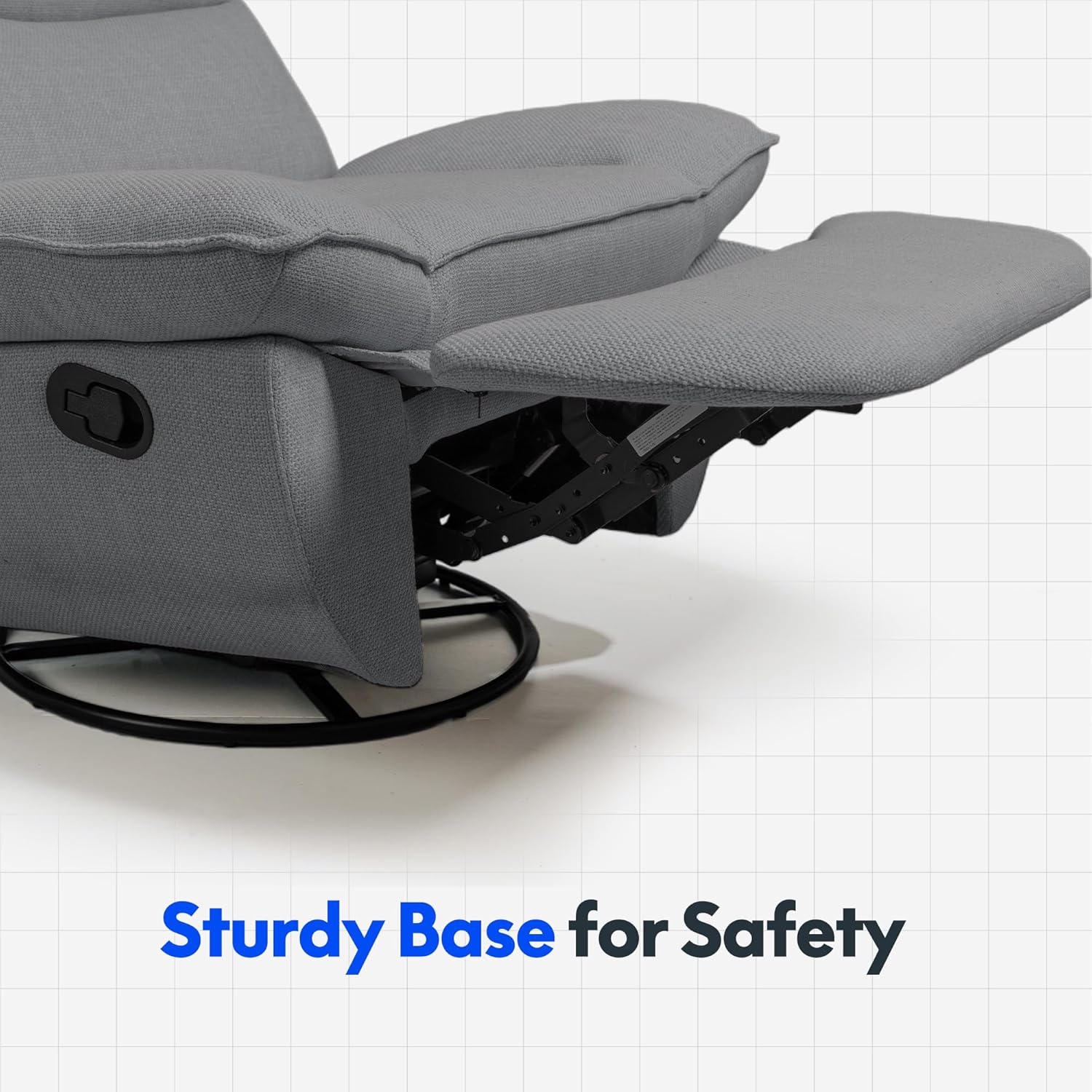 FLEXISPOT XC6 Relaxsessel, Drehsofa mit Wippfunktion, TV-Sessel mit verstellbarer Rückenlehne, Liegesessel für Schlafzimmer, Wohnzimmer und Heimkino (Beige)