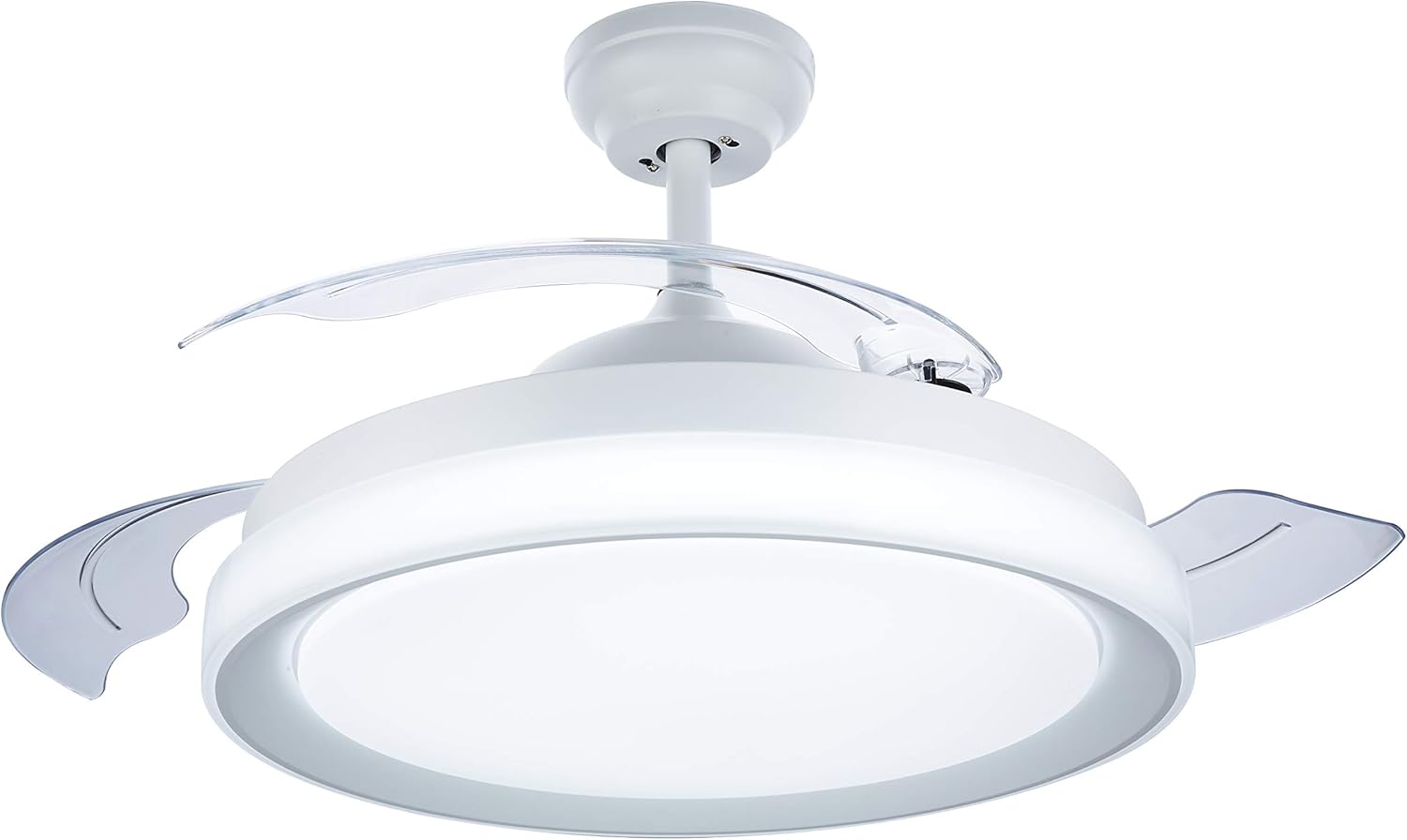 Ventilateur de plafond Philips Lighting Atlas avec éclairage LED et télécommande 106 cm Nickel