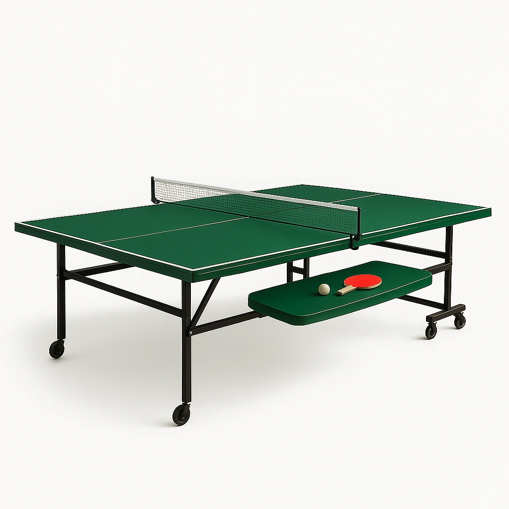 Table de ping-pong verte en acier, idéale pour une utilisation intérieure et extérieure, 274 x 152,5 x 76 cm