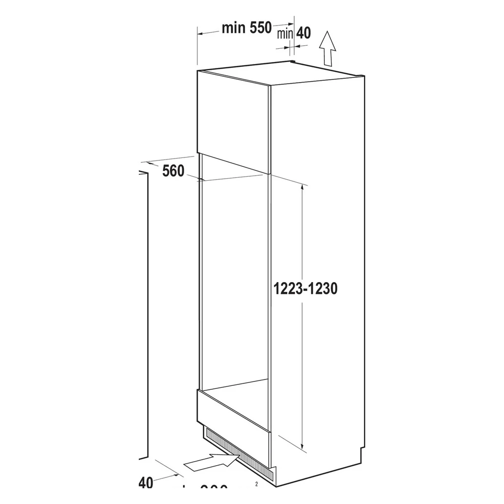 Gorenje RFI412EP1 Einbau-Kühl-/Gefrierkombination, weiß, mit Schiebetür, 170 l E (Modelljahr 2025)