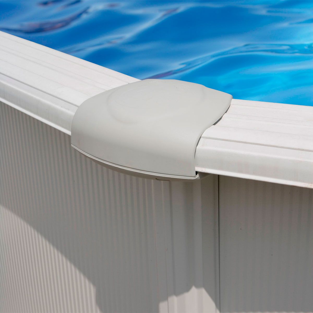 Fantasy-Pool, oval, weiße Stahlwand, 120 x 500 x 300 cm