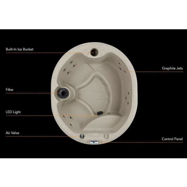 Lifesmart Spas Oval Plug and Play Spa til 4 personer med 13 dyser