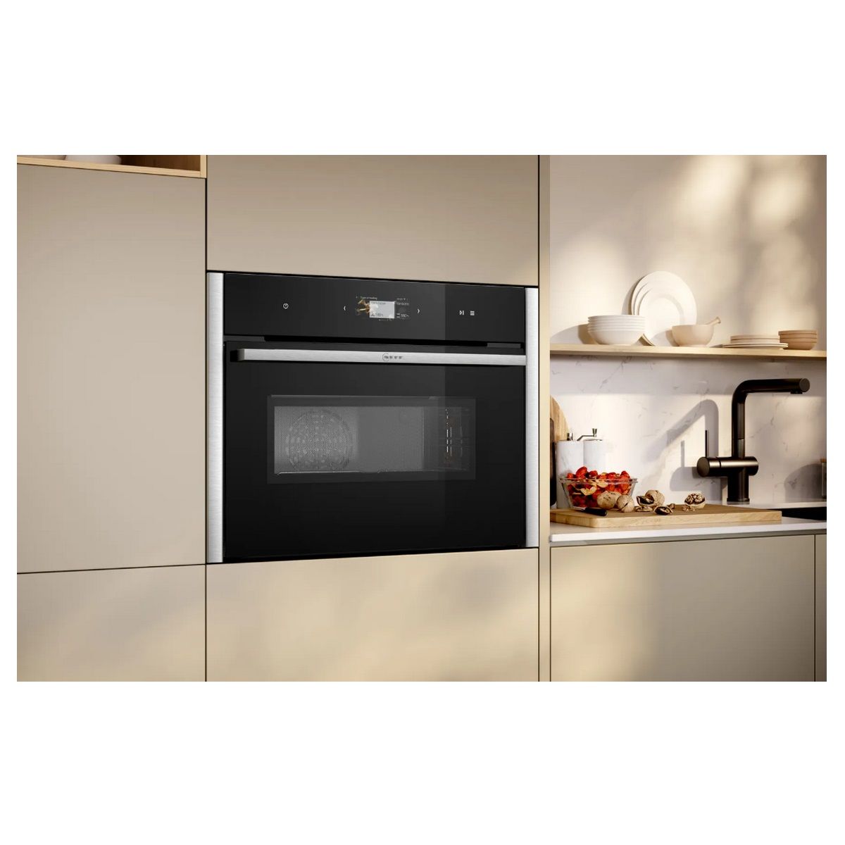 Neff Einbau-Kombi-Backofen 45 l Edelstahl - C24ms31n0