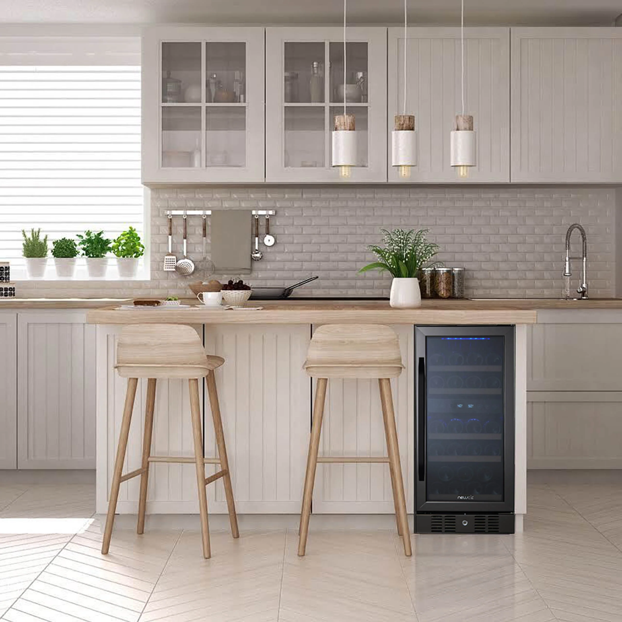 Cave à vin encastrable Newair® 2025, noire – 29 bouteilles – 14,8 zones