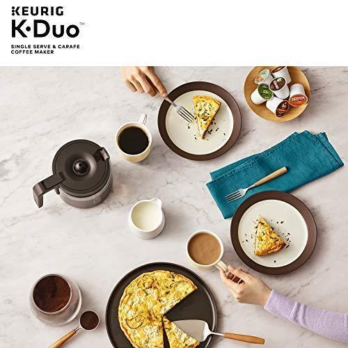 Cafetière Keurig K-Duo 1 tasse et 12 tasses avec filtre, compatible avec les dosettes K-Cup et le café moulu, noir