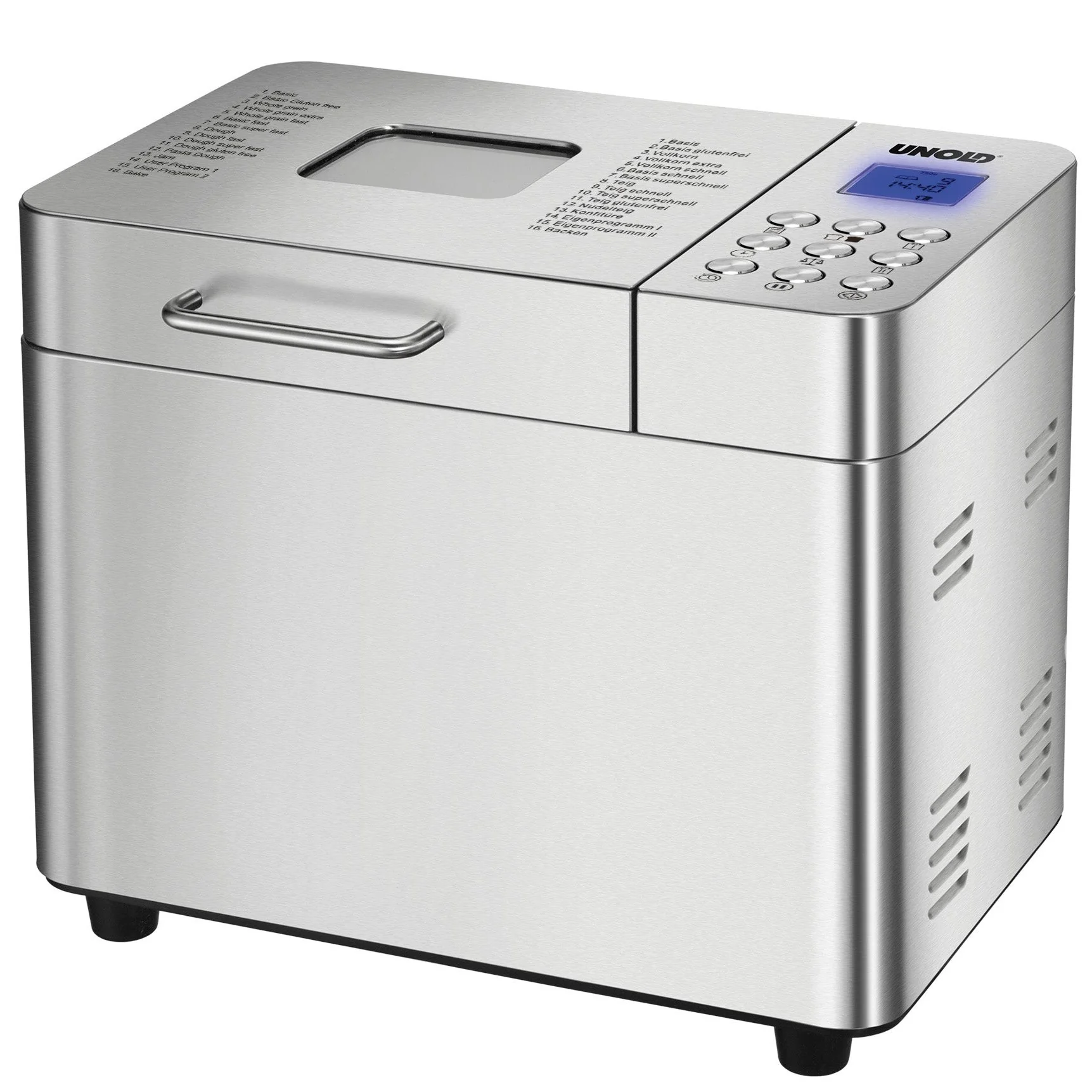 2025 Backmeister® Edel brødmaskine i rustfrit stål. 550 W. 16 automatiske programmer.