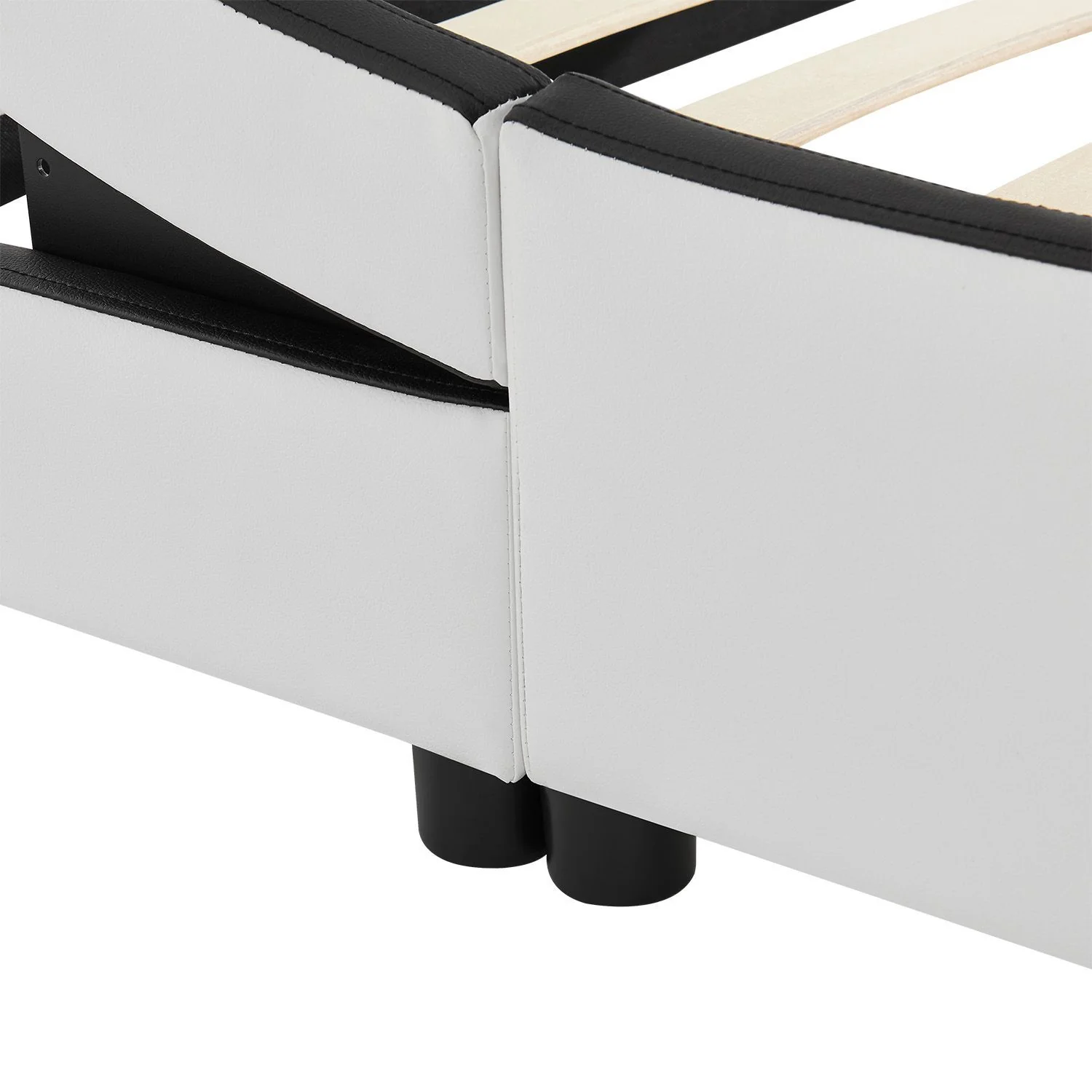 Lit capitonné Valencia 2025, 140 x 200 cm, blanc