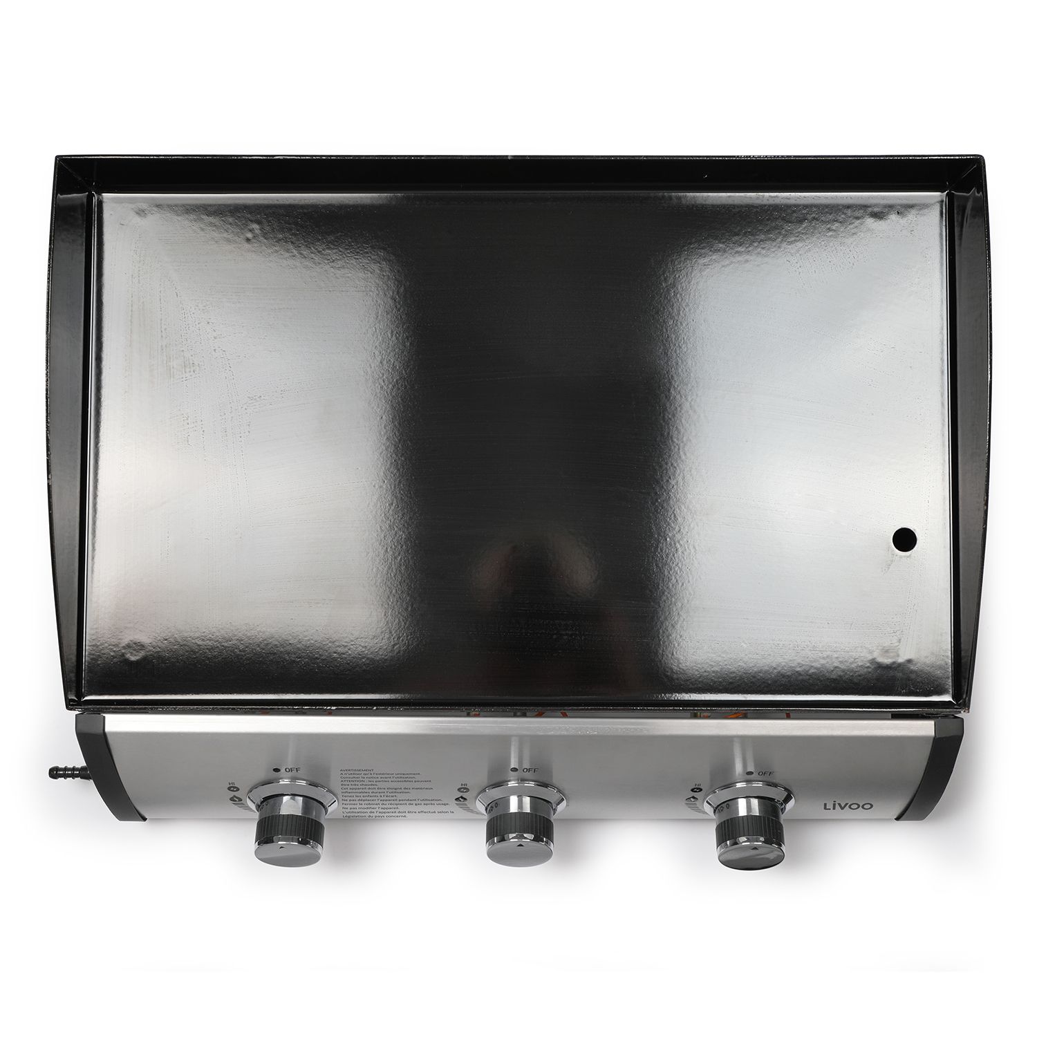 Livoo Gasgrillplatte 7,5 kW, emaillierte Stahlplatte 61 x 38 cm - Doc277