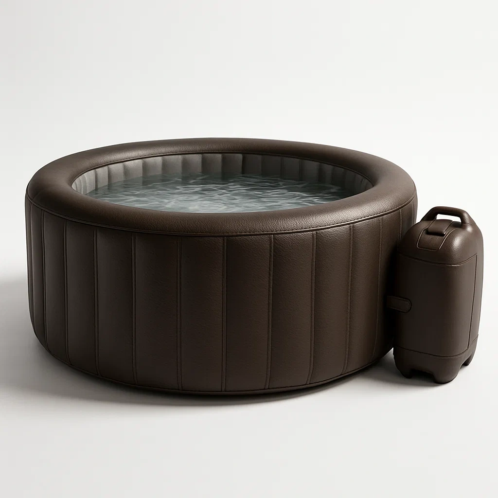 Spa gonflable rond marron 180 x 70 cm, 4 places, CSCAnZN345yU