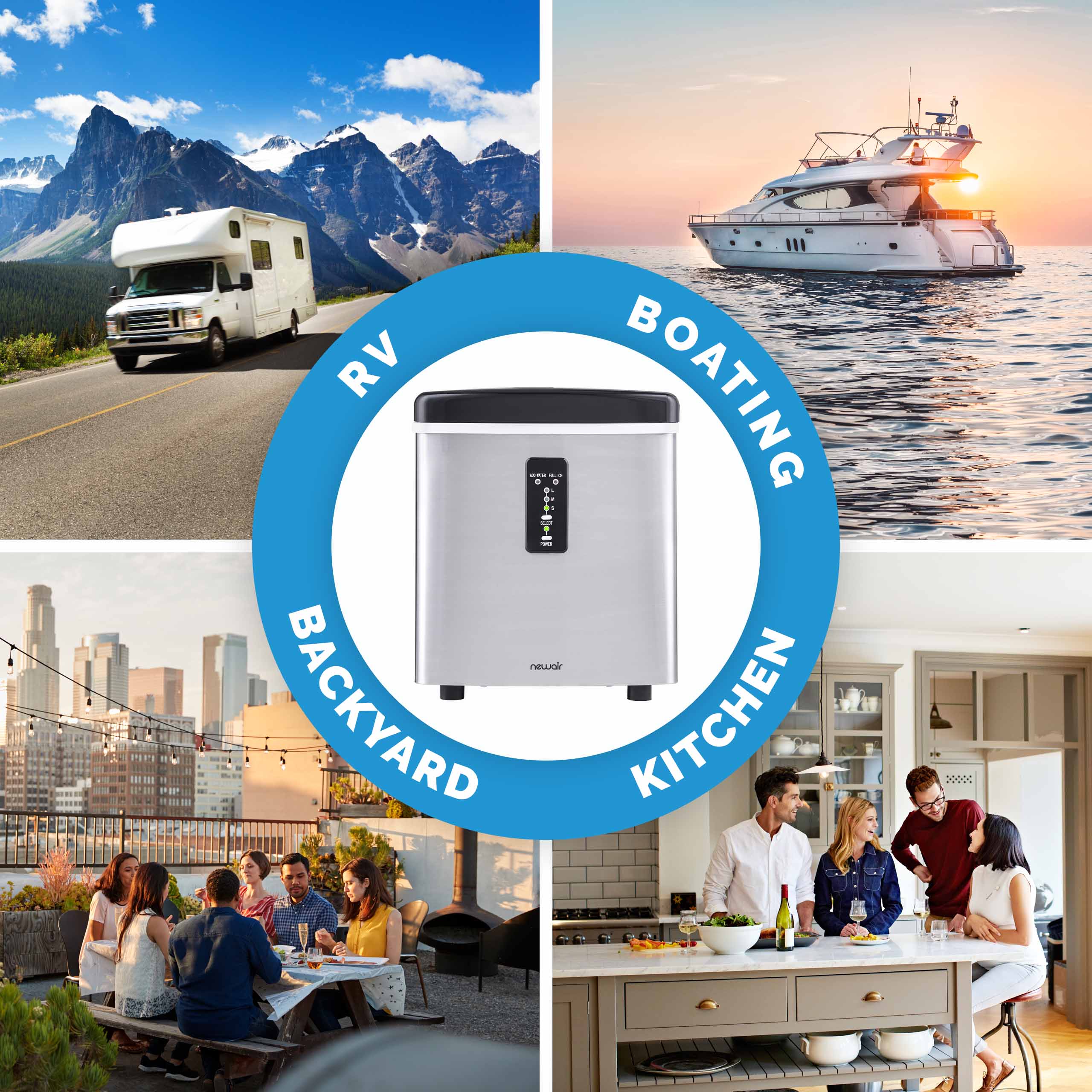 Newair® Tisch-Eiswürfelbereiter 2025 – Kugelförmige Eiswürfel