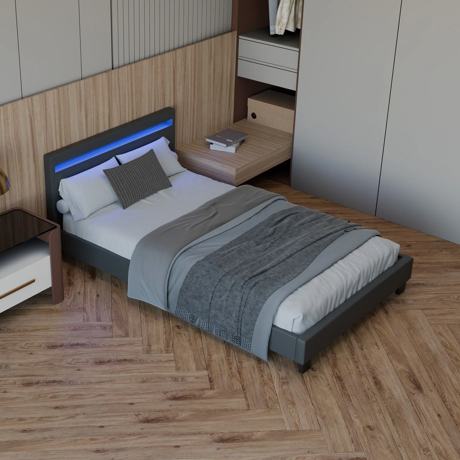 Lit capitonné Verona 2025, 120 x 200 cm, blanc