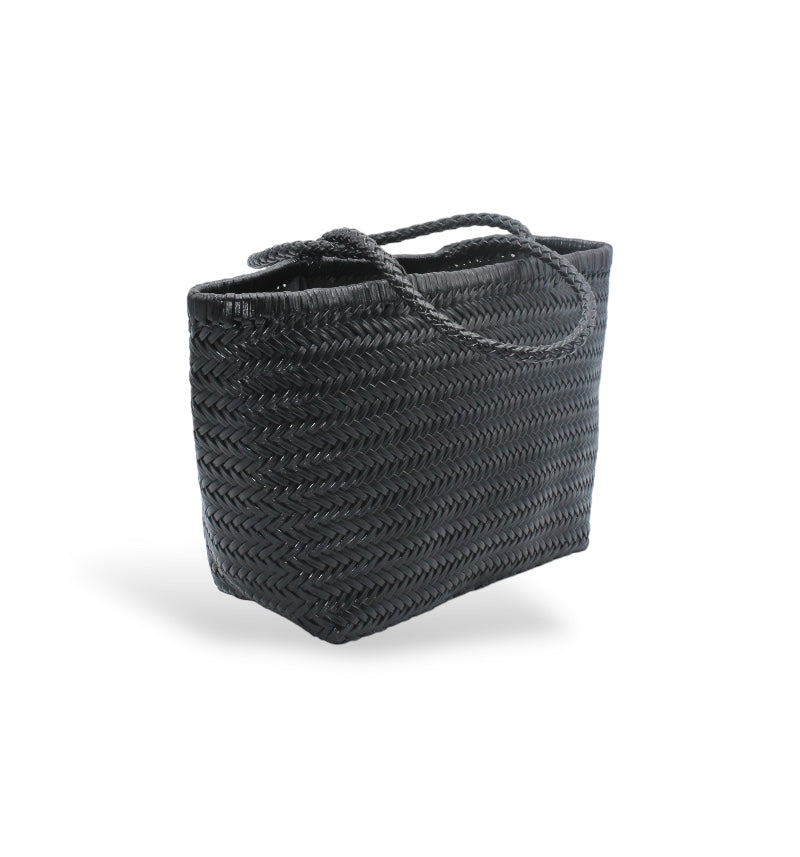 Lou - Genuine Leather Tote Bag Black Colour