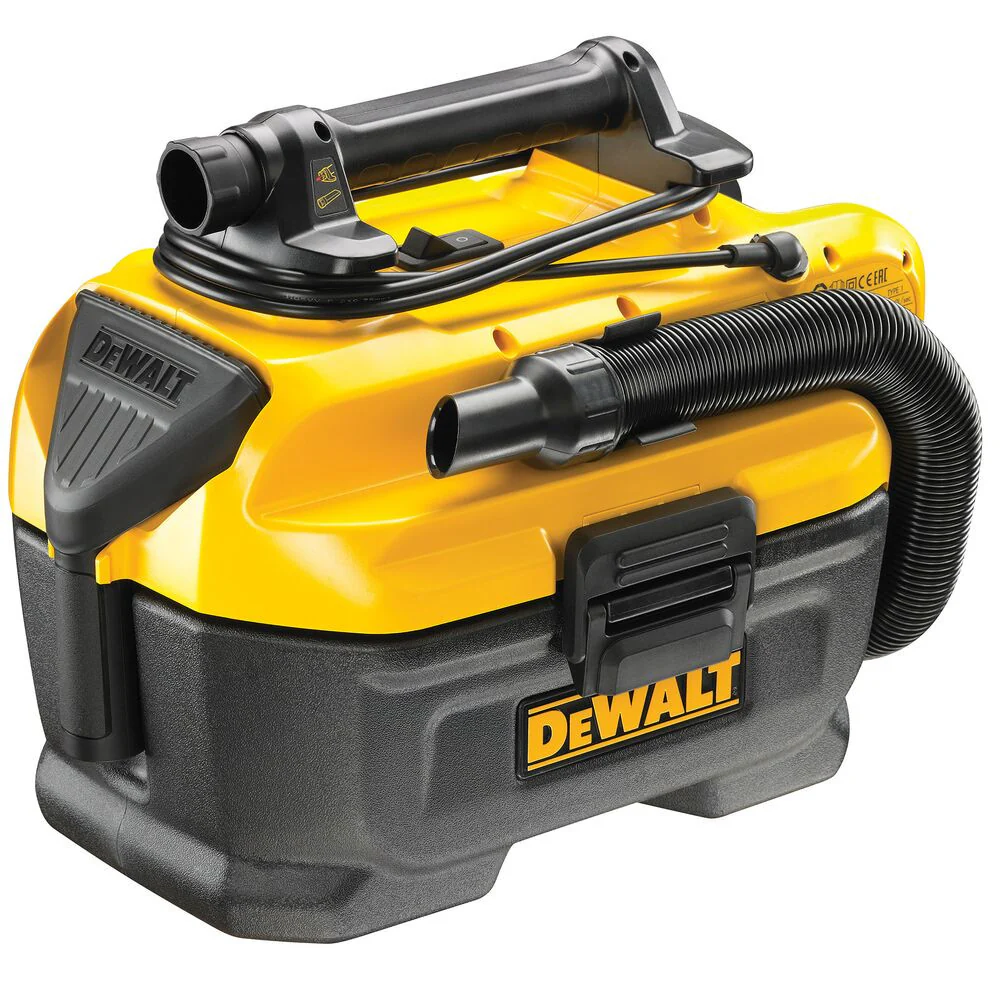 Aspirateur eau et poussière 18 V, classe L, avec batterie et alimentation secteur. Capacité : 7,5 L (DeWALT DCV584L-QW)