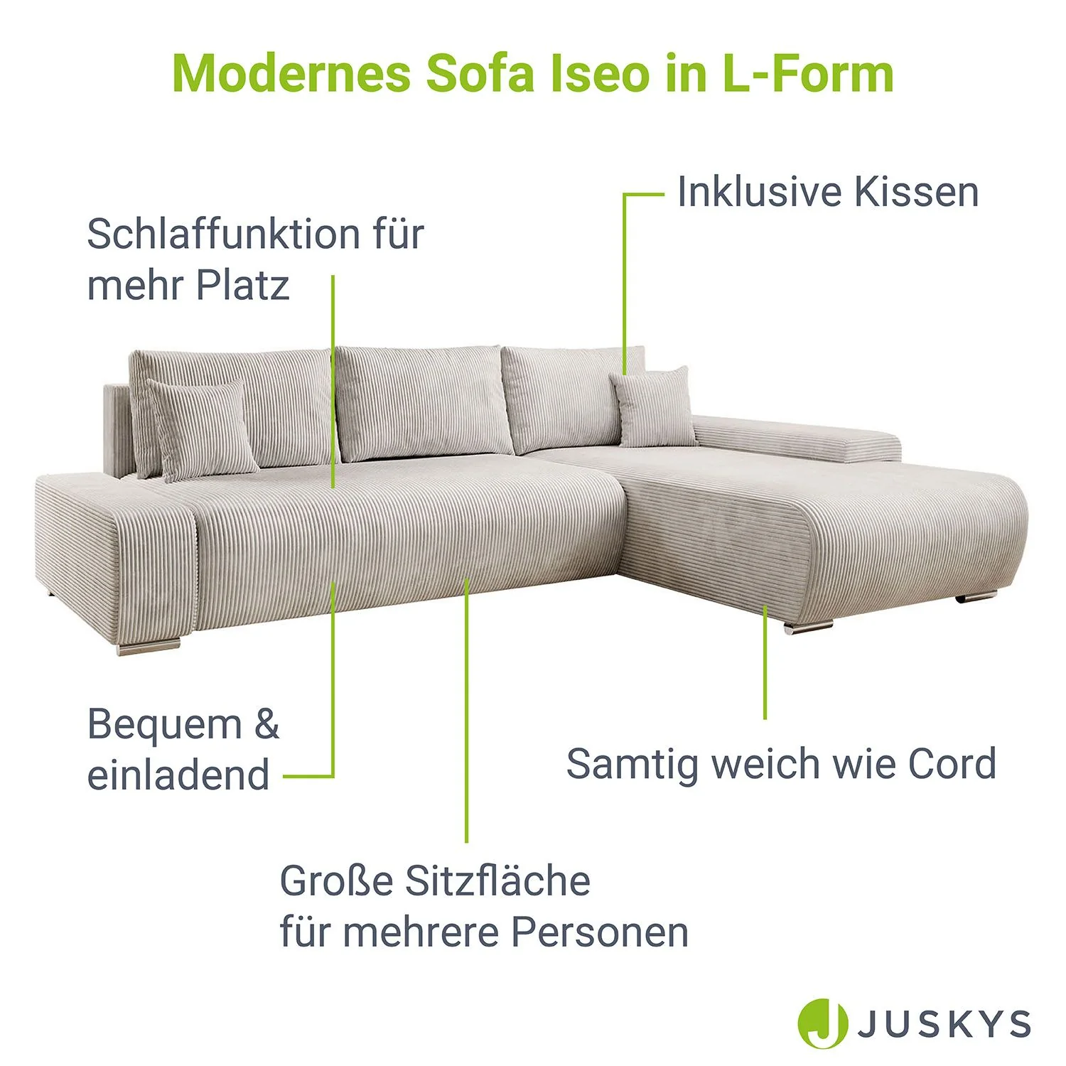2025 Iseo Schlafsofa mit Liegefunktion