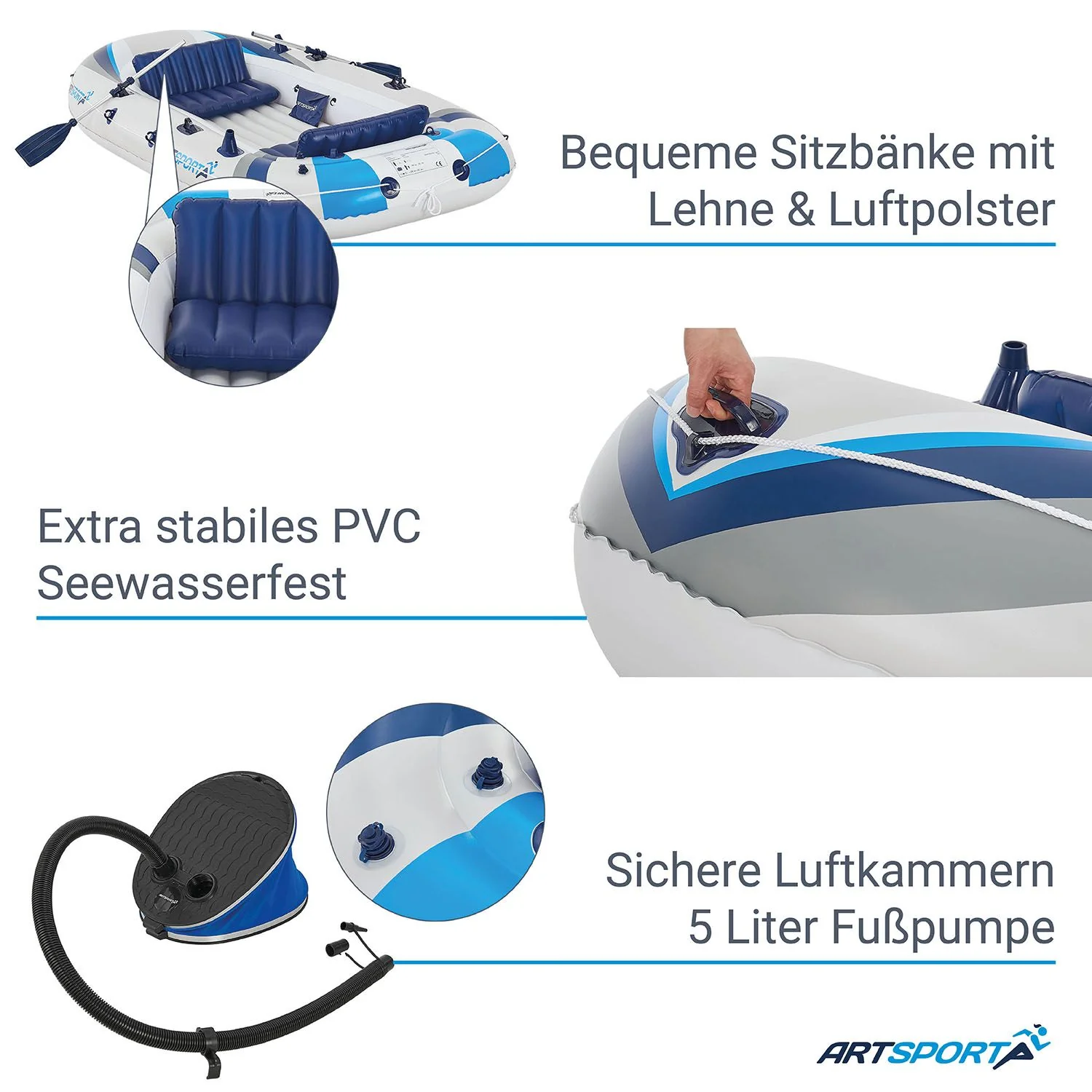 Schlauchboot 2025 mit zwei Bänken – 3,22 m