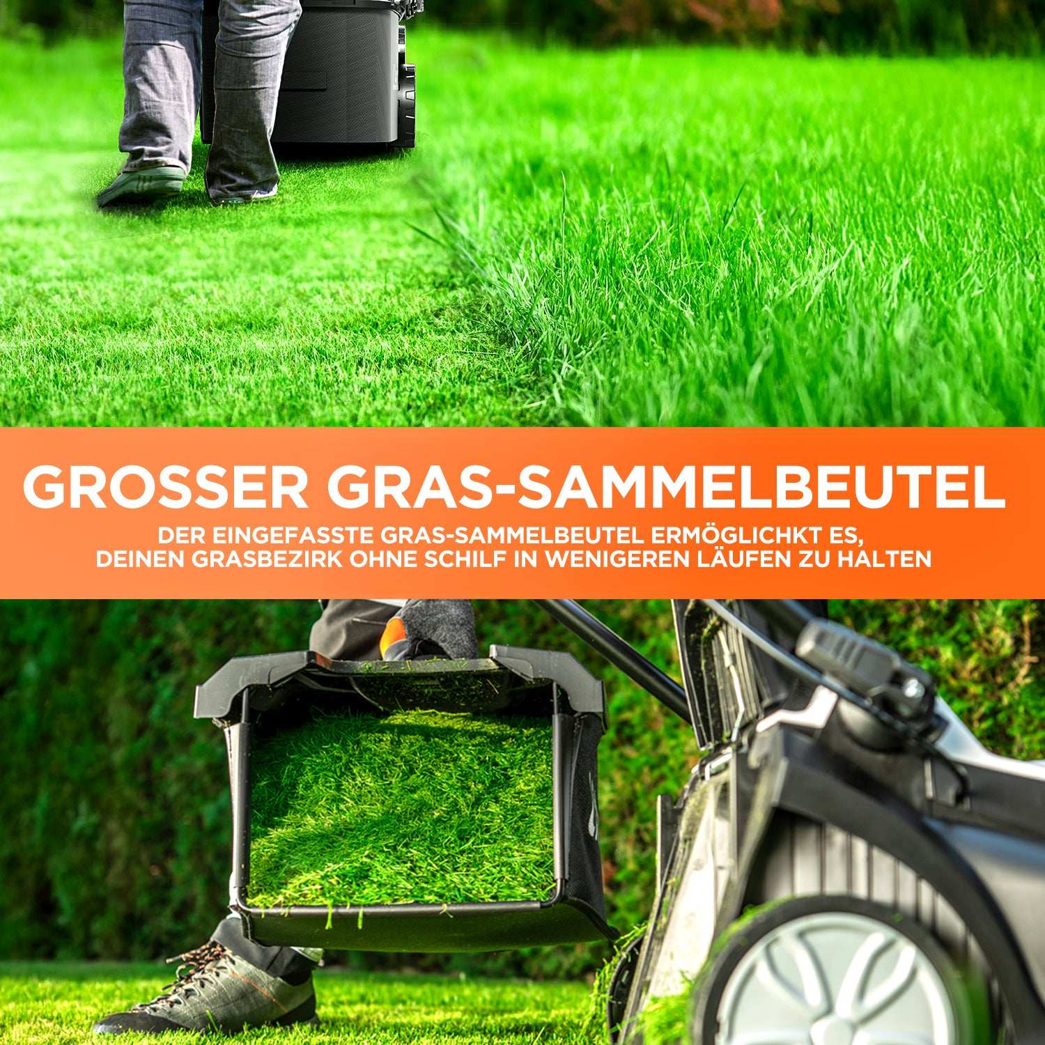 Litheli 43 cm Akku-Rasenmäher (Modelljahr 2025) – 2 x 20 V mit 4,0 Ah Akku-Optionen