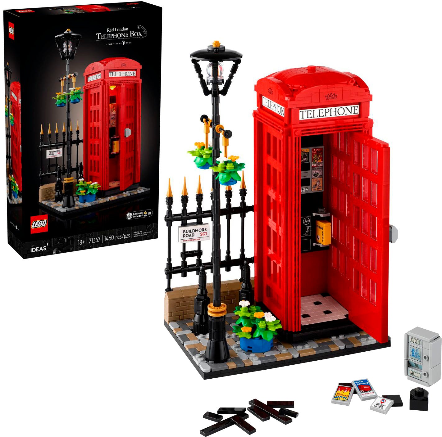 LEGO Ideas Londons røde telefonboks 21347