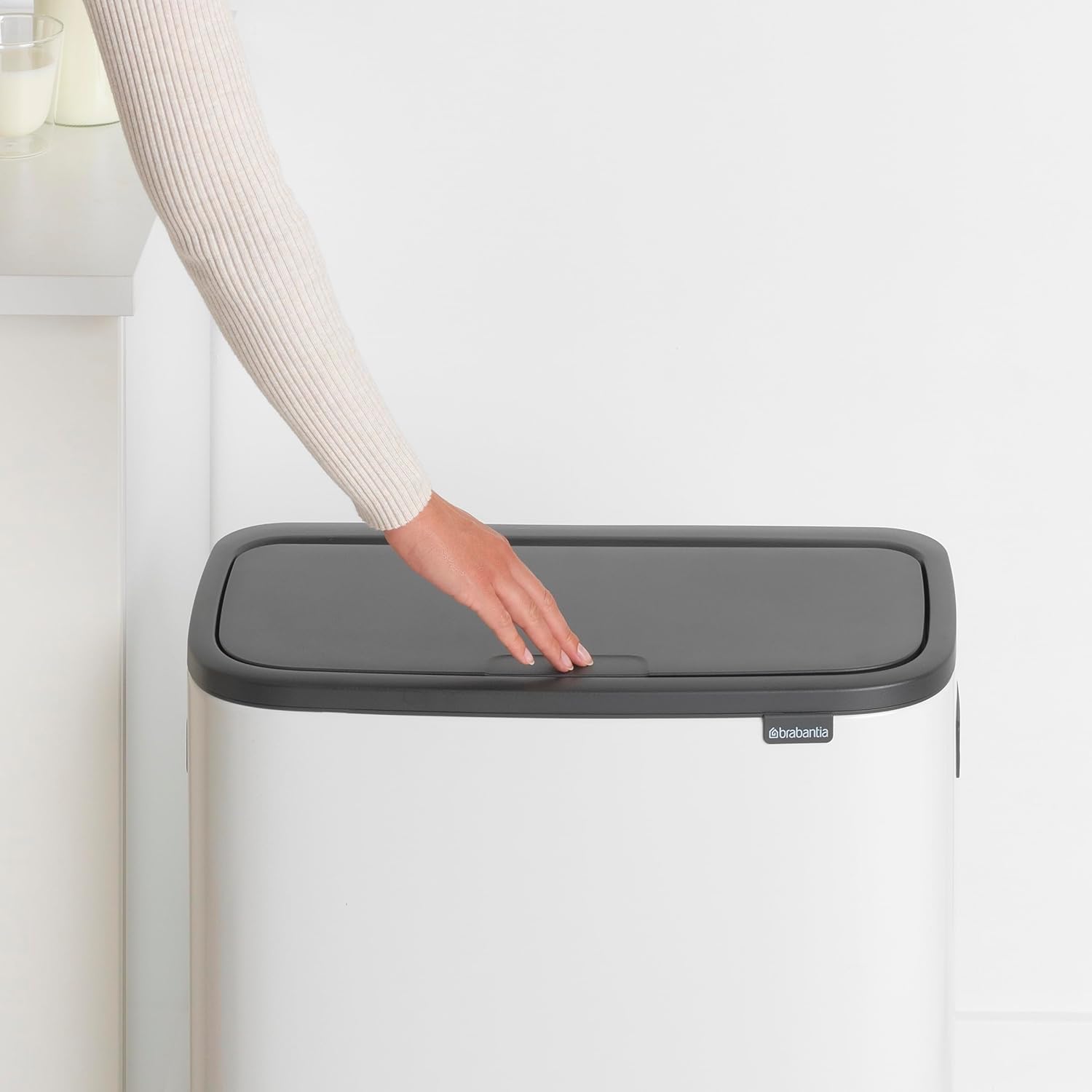 Brabantia Abfalleimer, Stahl matt, Anti-Fingerprint, 2 x 30 l