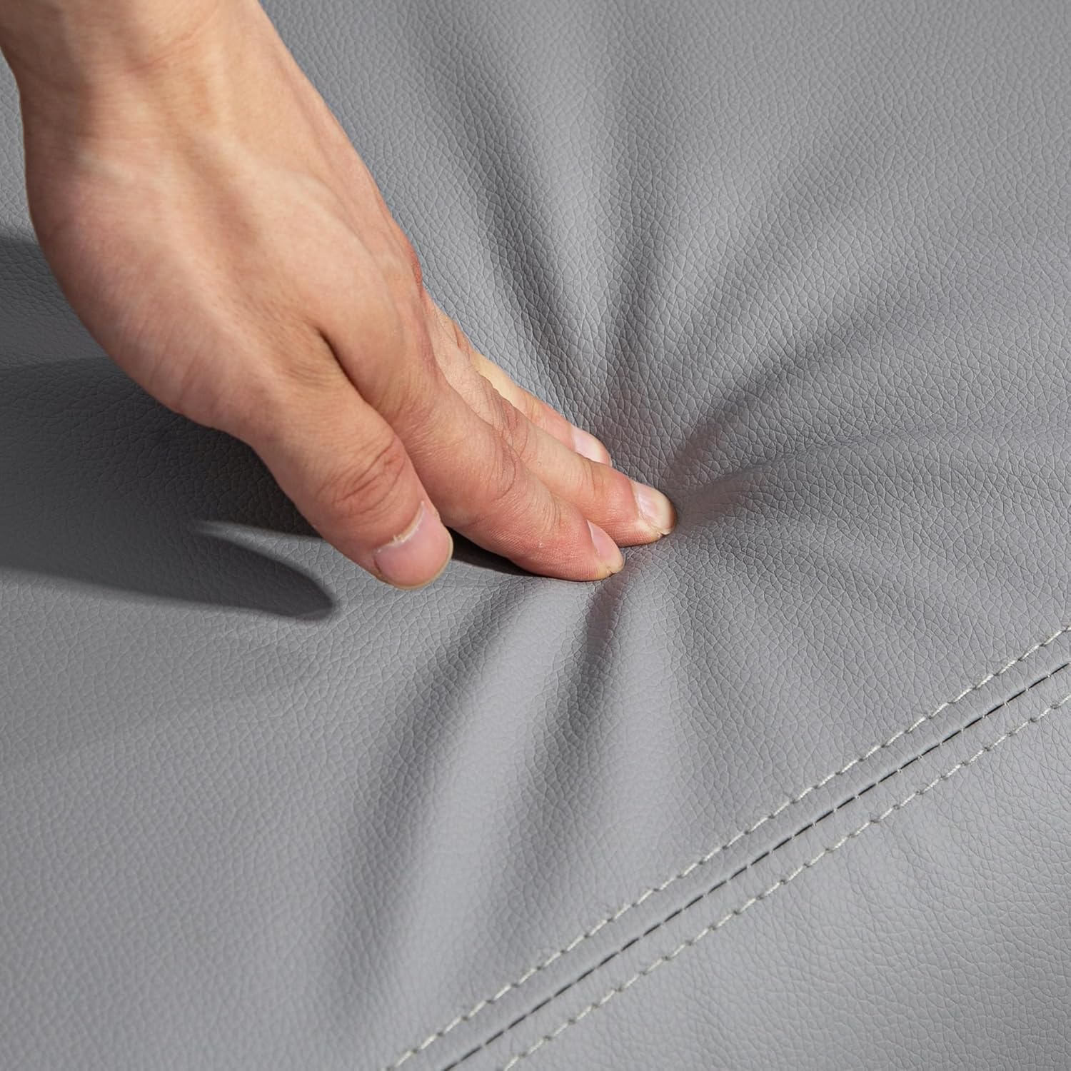 HOMCOM Massagestol, Hvilestol med Fjernbetjening, 2 Massagezoner, 8 Programmer, 5 Intensitetsniveauer, 1 Sidelomme og Timer, PU Betræk, 68x88x98 cm, Creme