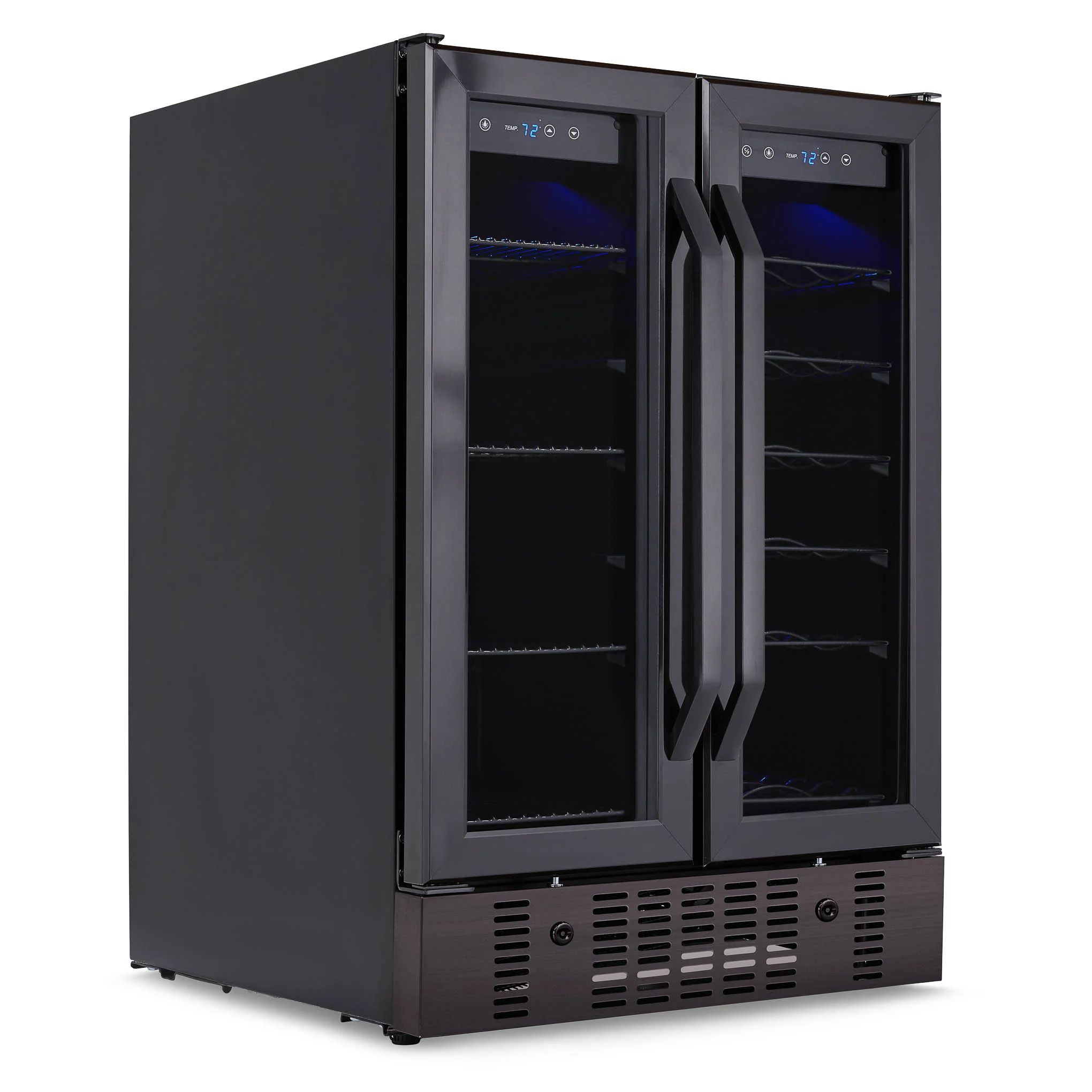 2025 Newair® Indbygget køleskab med dobbelt zone – 60 dåser og 18 flasker – 24