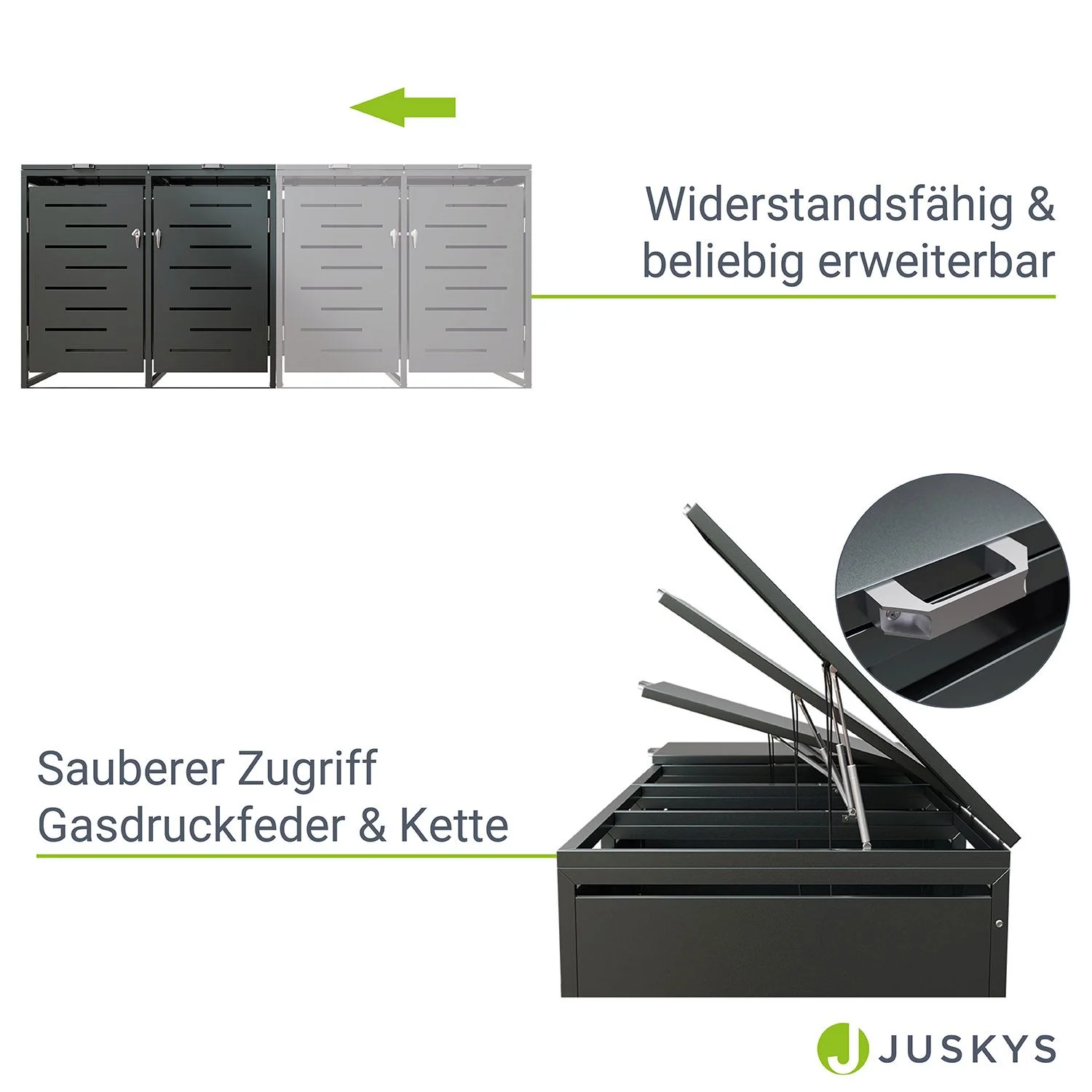 Boîte de rangement pour poubelle métallique Arel 2025