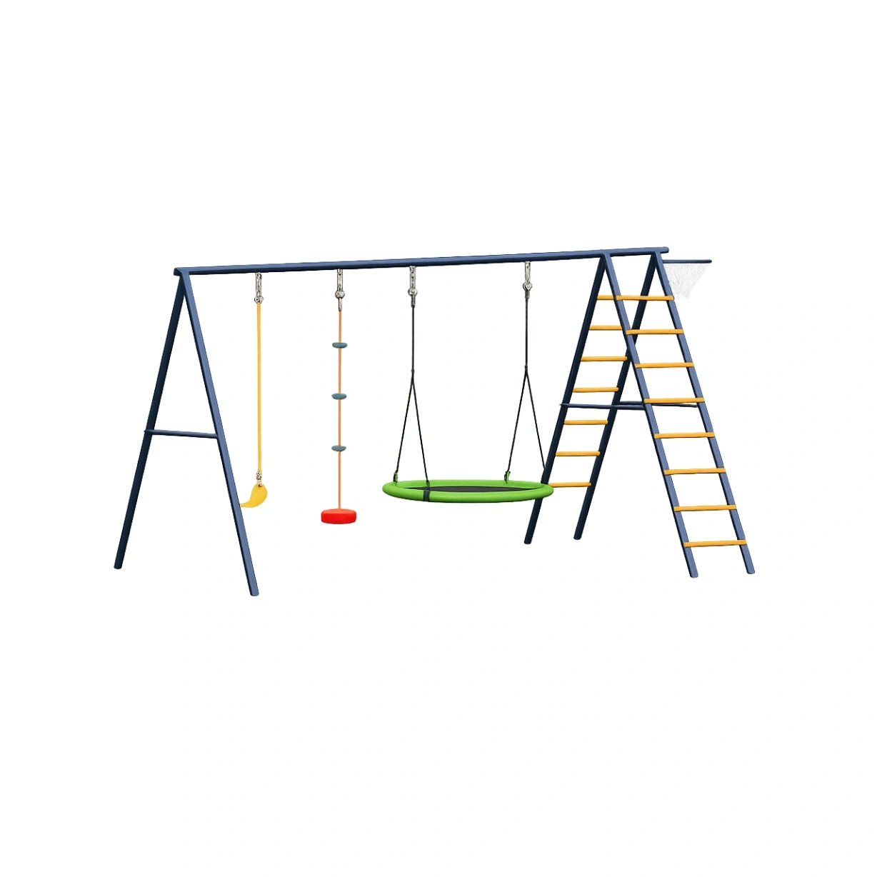 Balançoire pour enfants en acier multicolore pour jardin 340 x 200 x 210 cm - pzeBhUl191NJ