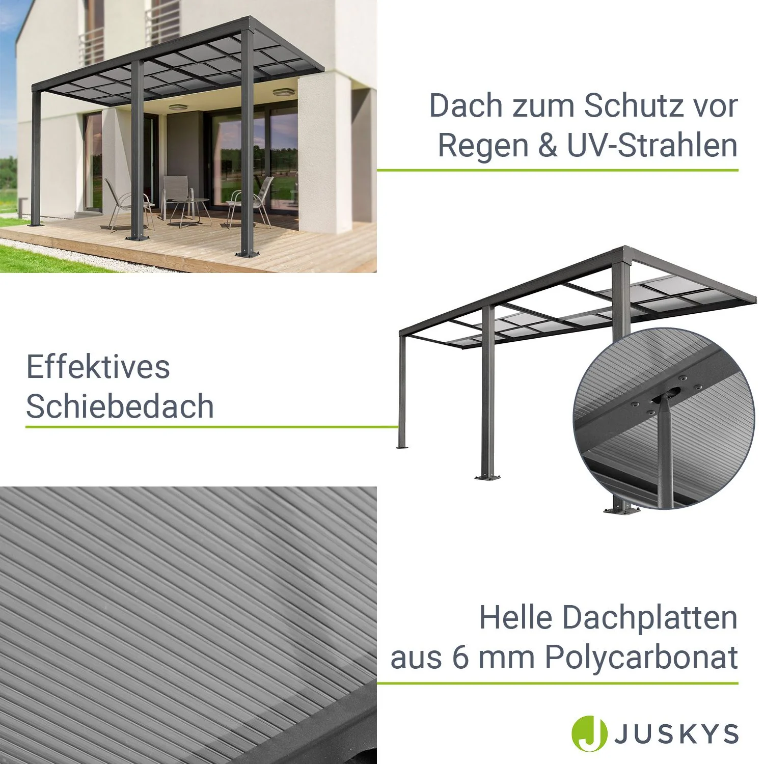 2025 Jakarta Terrassenmarkise mit Polycarbonatplatten