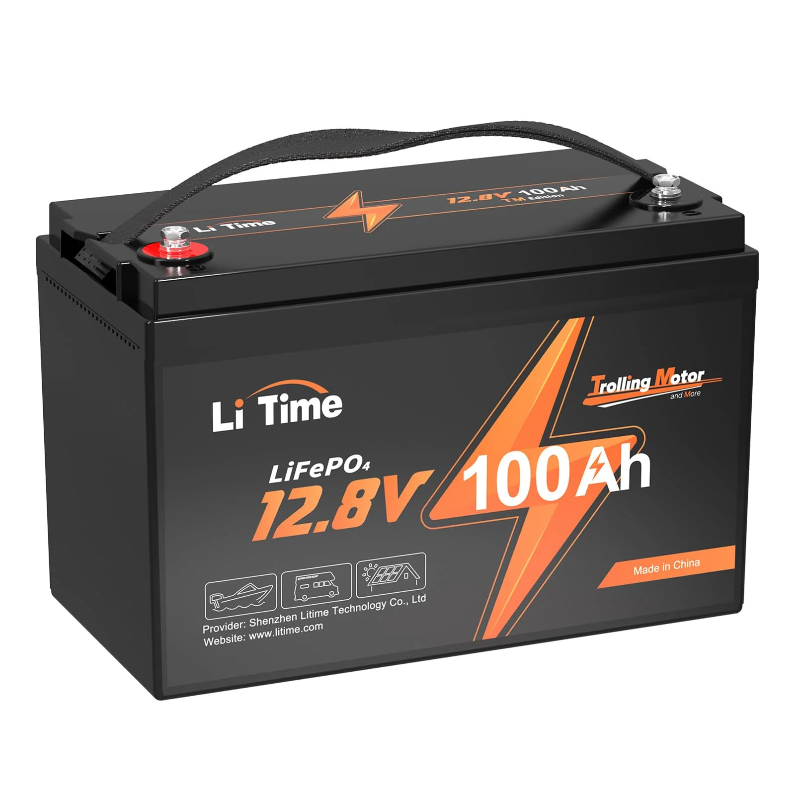 2025 LiTime 12V 100Ah TM LiFePO4 litiumbatteri med integreret 100A BMS
