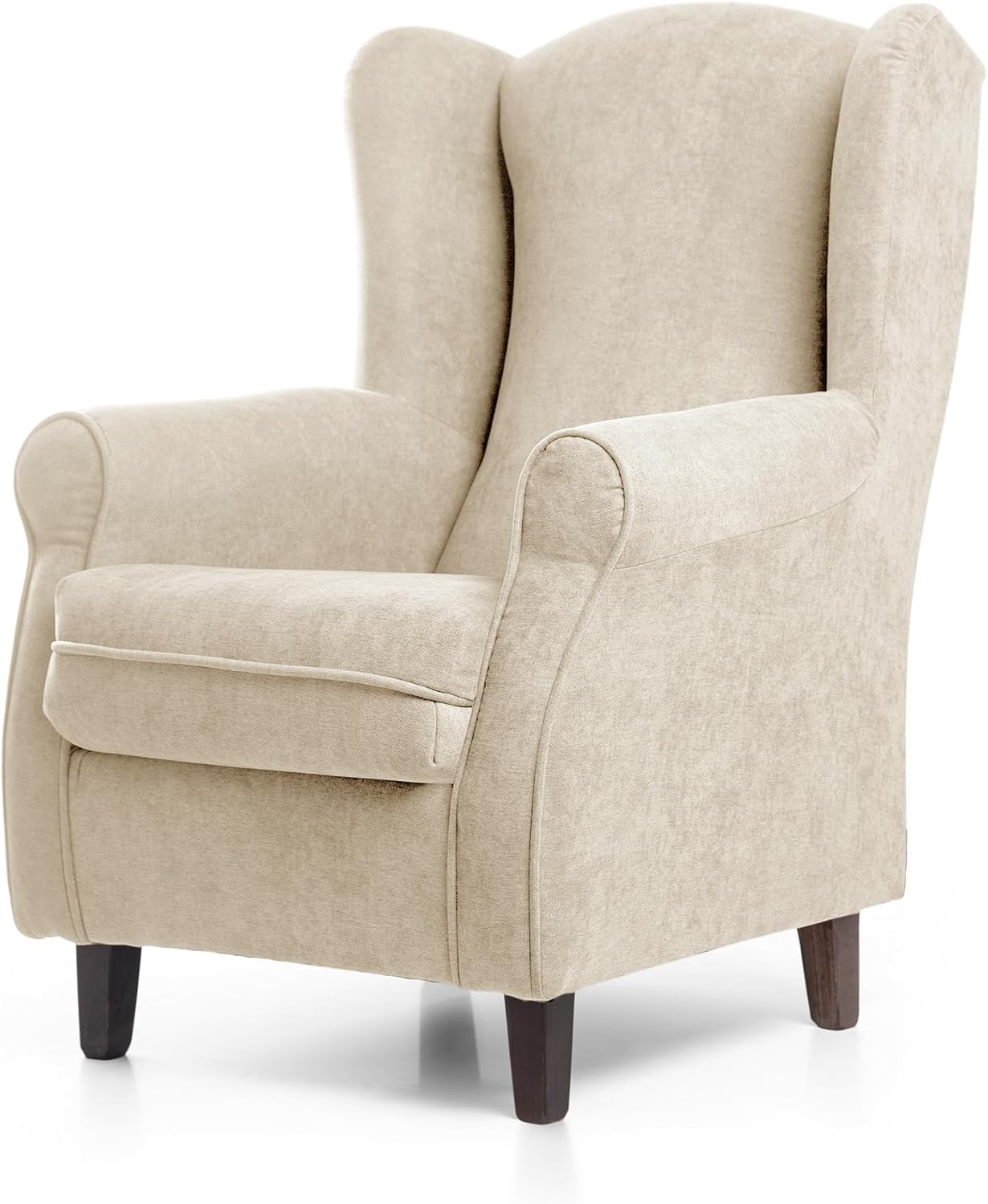 SUENOSZZZ-REST SPECIALISTS SUENOS ZZZ - Irene Sessel, Ohrensessel mit Stillfunktion, bezogen mit fleckenabweisendem braunem Stoff, Sessel für Schlafzimmer, Wohnzimmer oder Babyzimmer