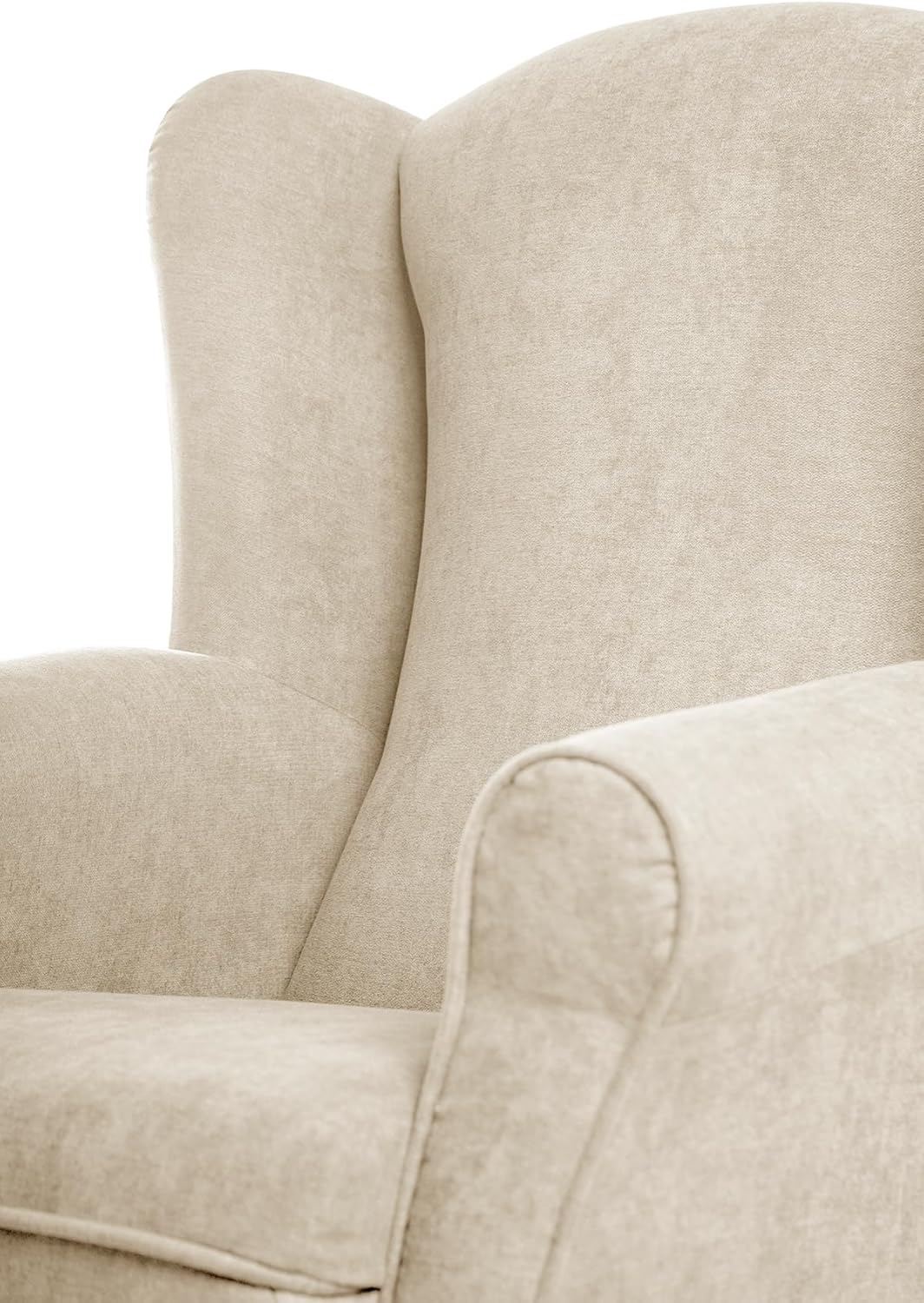 SUENOSZZZ-REST SPECIALISTS SUENOS ZZZ - Irene Sessel, Ohrensessel mit Stillfunktion, bezogen mit fleckenabweisendem braunem Stoff, Sessel für Schlafzimmer, Wohnzimmer oder Babyzimmer