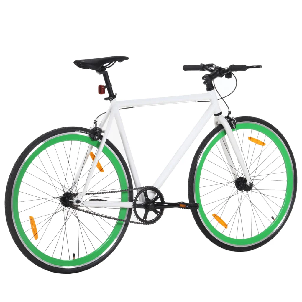 2025 Weiß-Grünes Fixie-Bike 700c 55cm V68